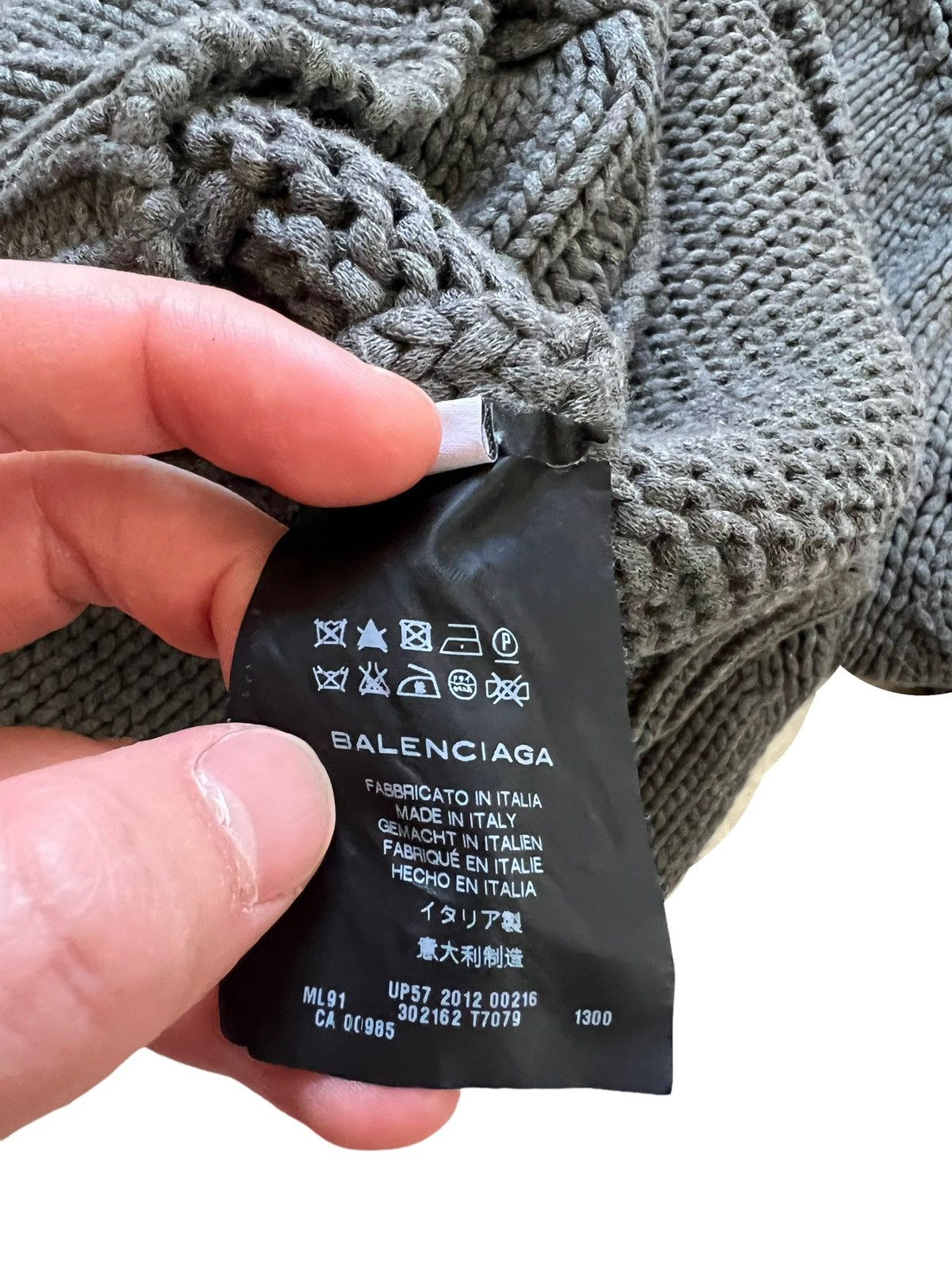 Balenciaga 2012 Oversized Hybrid Knit Hoodie Size US XS / EU 42 / 0 - 6 Thumbnail