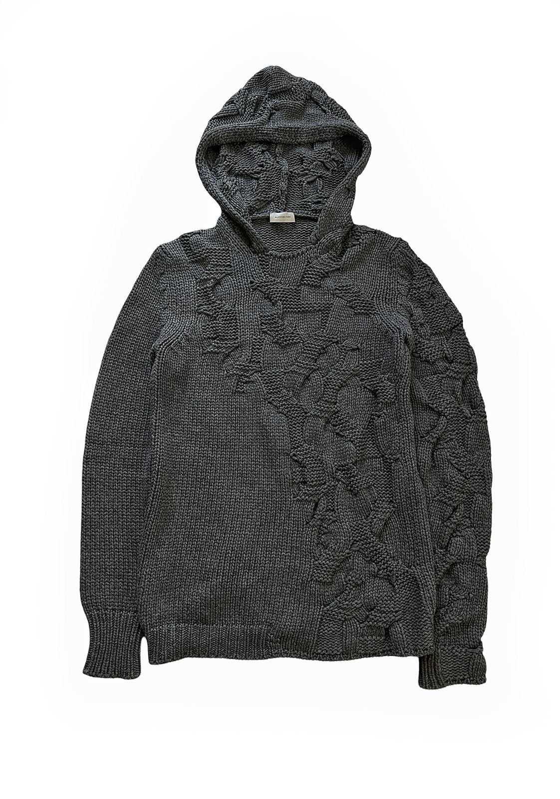 Balenciaga 2012 Oversized Hybrid Knit Hoodie Size US XS / EU 42 / 0 - 1 Thumbnail