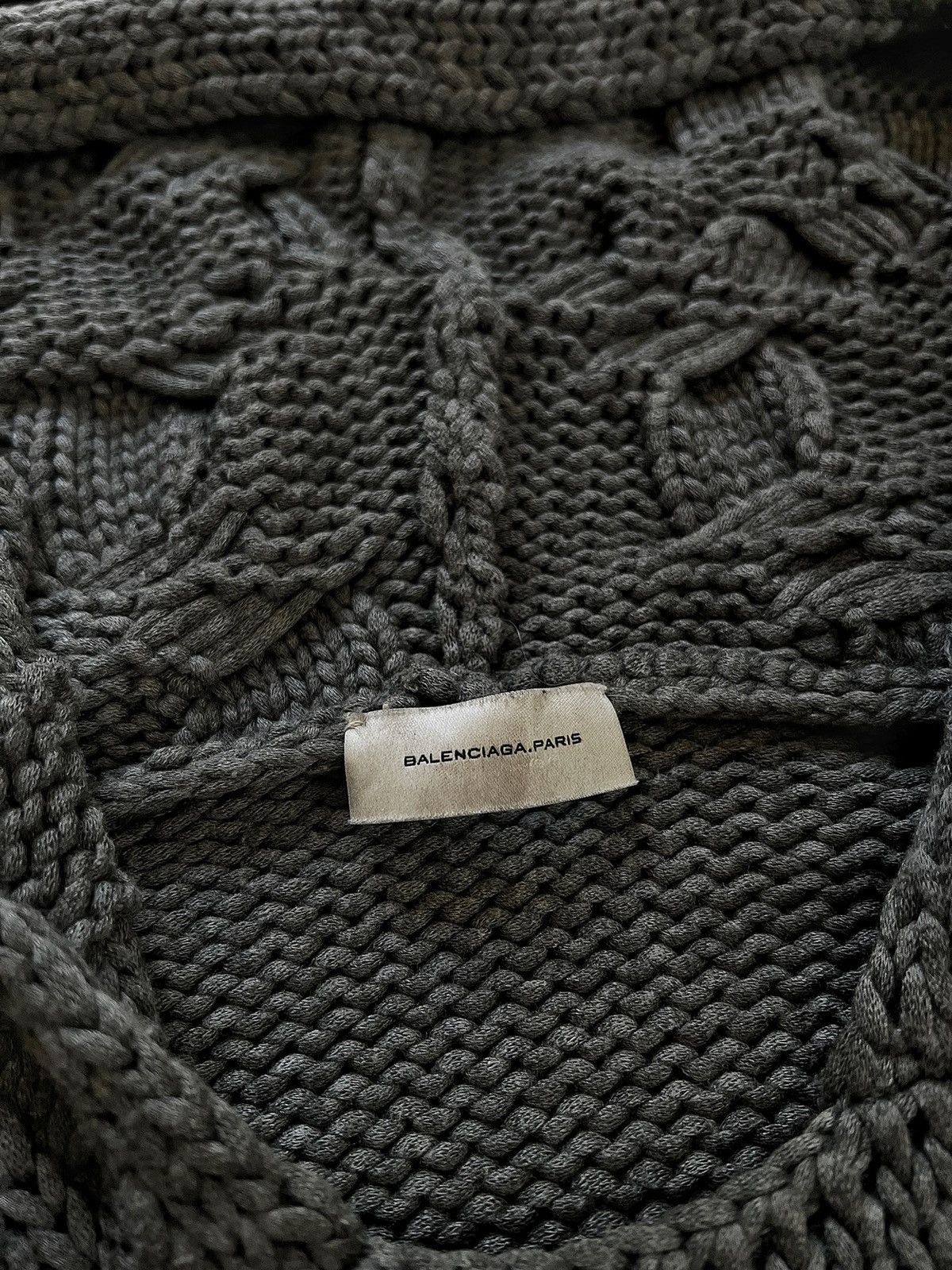 Balenciaga 2012 Oversized Hybrid Knit Hoodie Size US XS / EU 42 / 0 - 4 Thumbnail