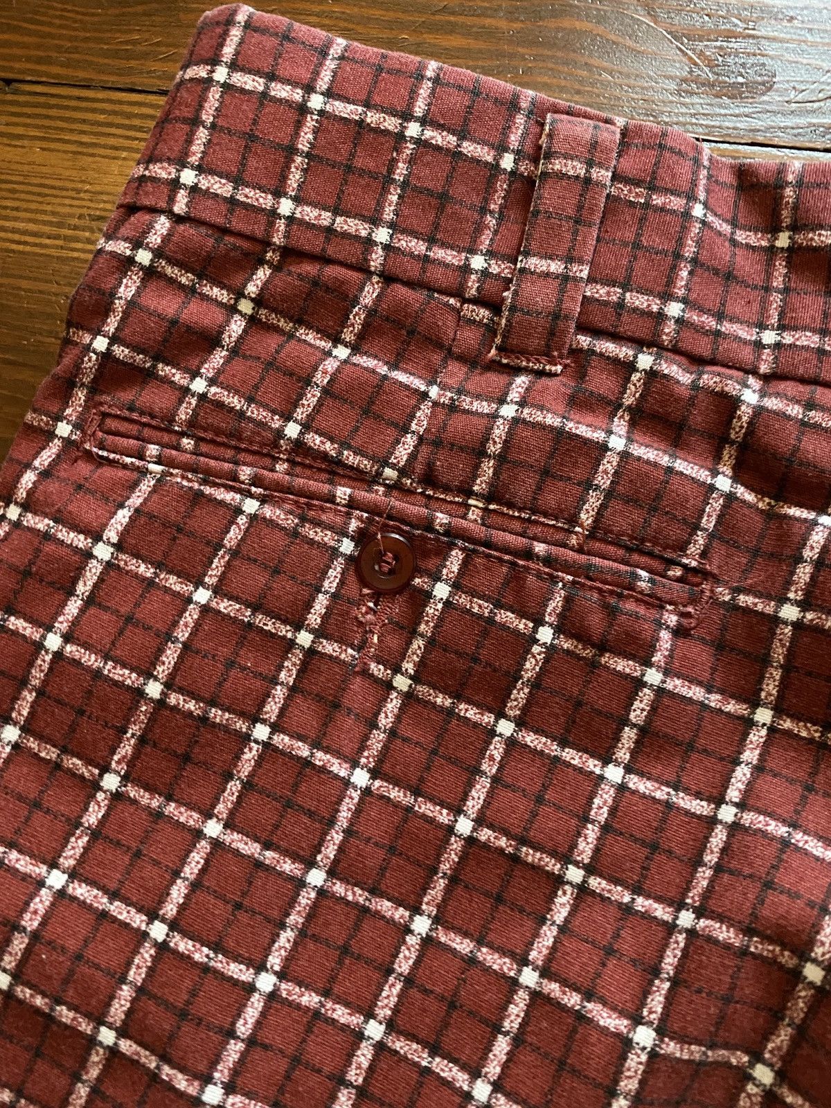 Vintage Vintage Early 80’s Red Plaid Shorts Size US 34 / EU 50 - 6 Thumbnail
