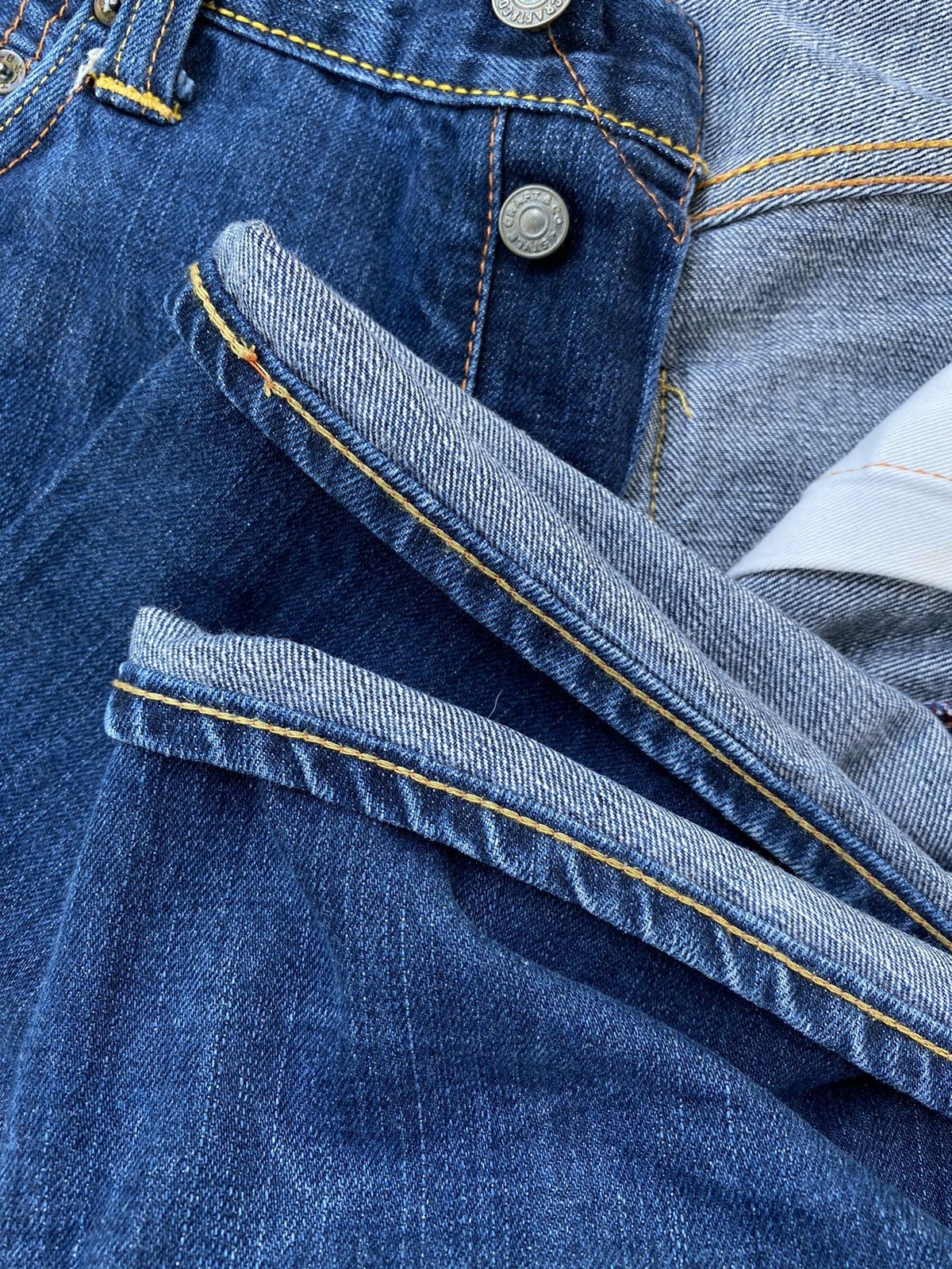 Evisu × Japanese Brand EVISU X SQUARE JEANS EMBROIDERED LOGO RAINBOW SEA GULLS Size US 34 / EU 50 - 8 Thumbnail
