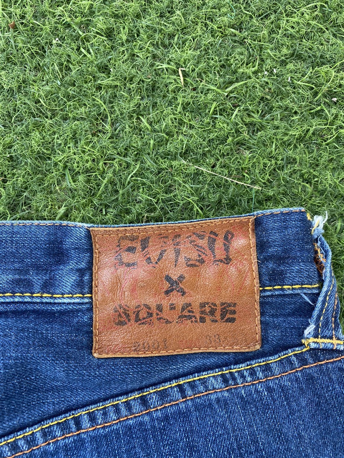 Evisu × Japanese Brand EVISU X SQUARE JEANS EMBROIDERED LOGO RAINBOW SEA GULLS Size US 34 / EU 50 - 4 Thumbnail