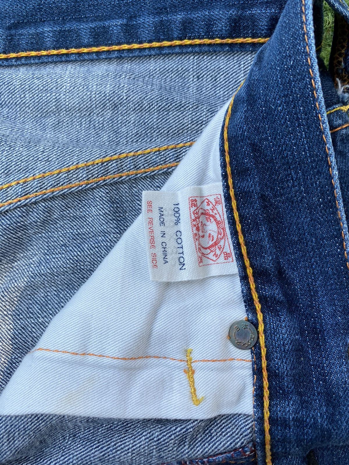 Evisu × Japanese Brand EVISU X SQUARE JEANS EMBROIDERED LOGO RAINBOW SEA GULLS Size US 34 / EU 50 - 7 Thumbnail