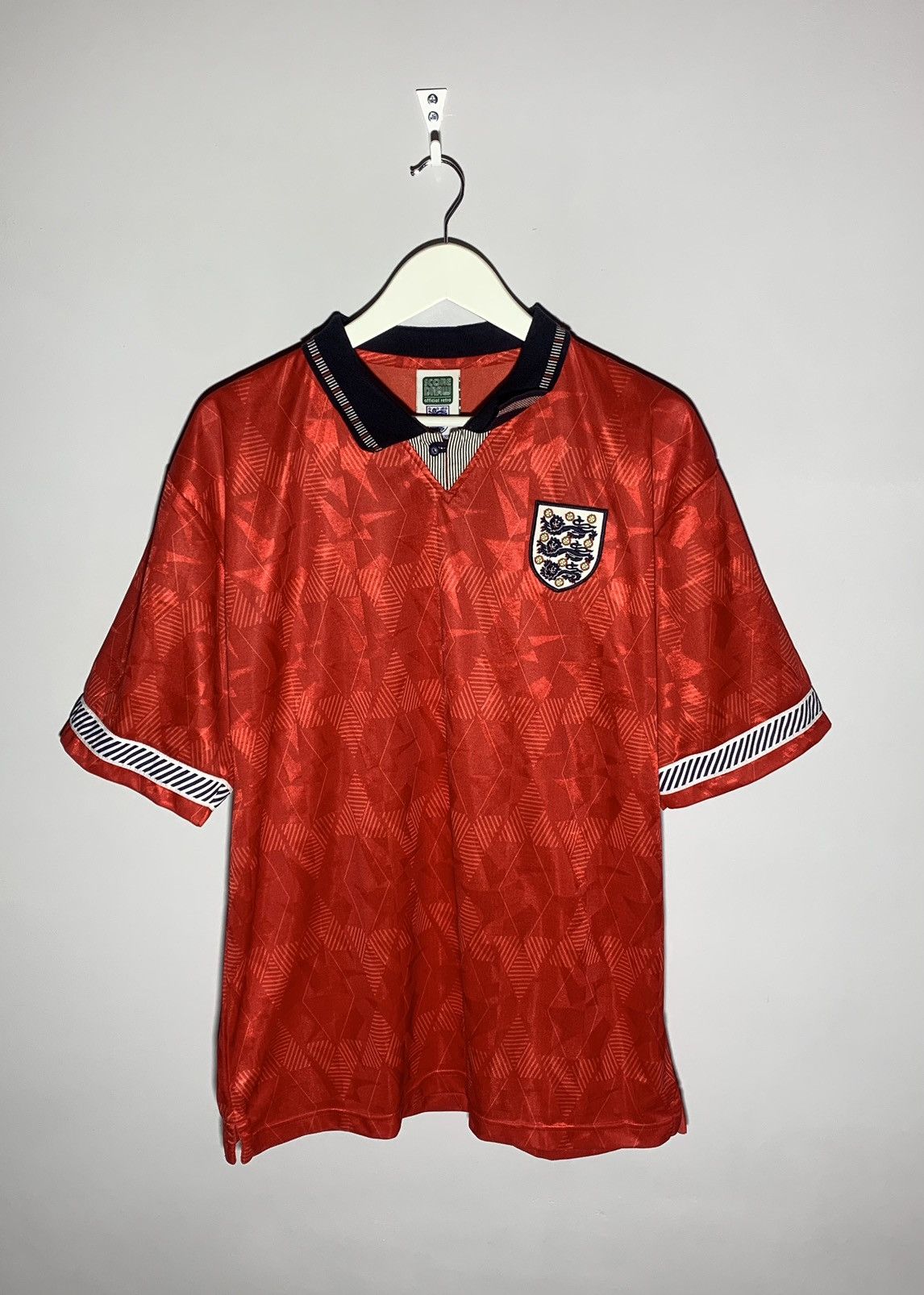 Vintage England Score Draw England Y2k Blokecore 1992 Football Shirt Size US L / EU 52-54 / 3 - 1 Thumbnail