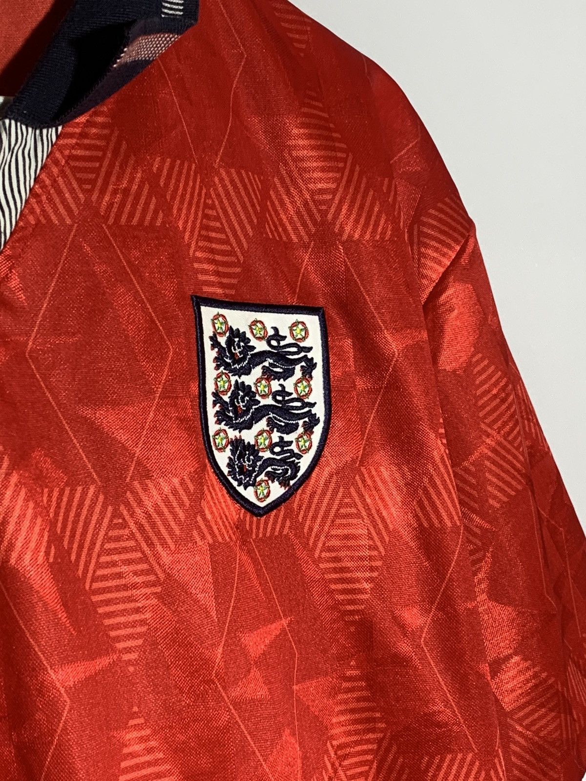 Vintage England Score Draw England Y2k Blokecore 1992 Football Shirt Size US L / EU 52-54 / 3 - 4 Thumbnail