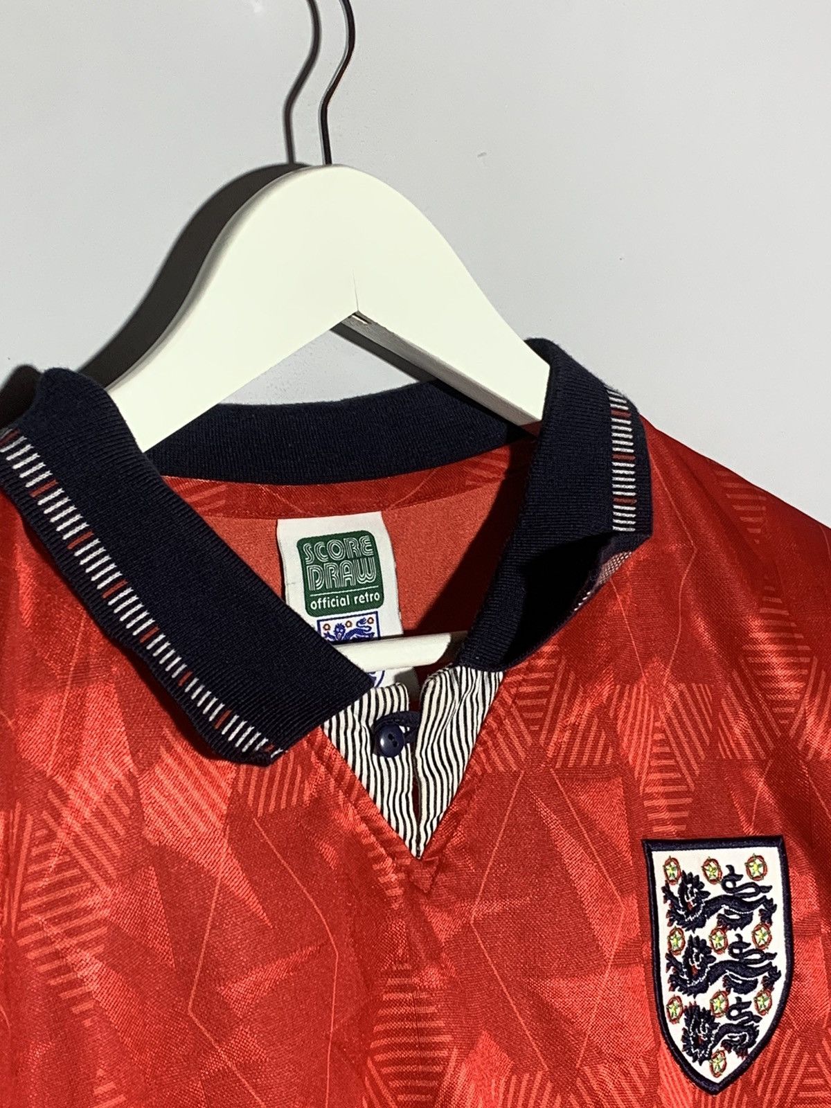 Vintage England Score Draw England Y2k Blokecore 1992 Football Shirt Size US L / EU 52-54 / 3 - 3 Thumbnail