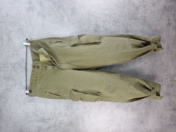 Vintage 50s Rare Military Cargo Pant French Paratrooper Army Size US 32 / EU 48 - 1 Preview