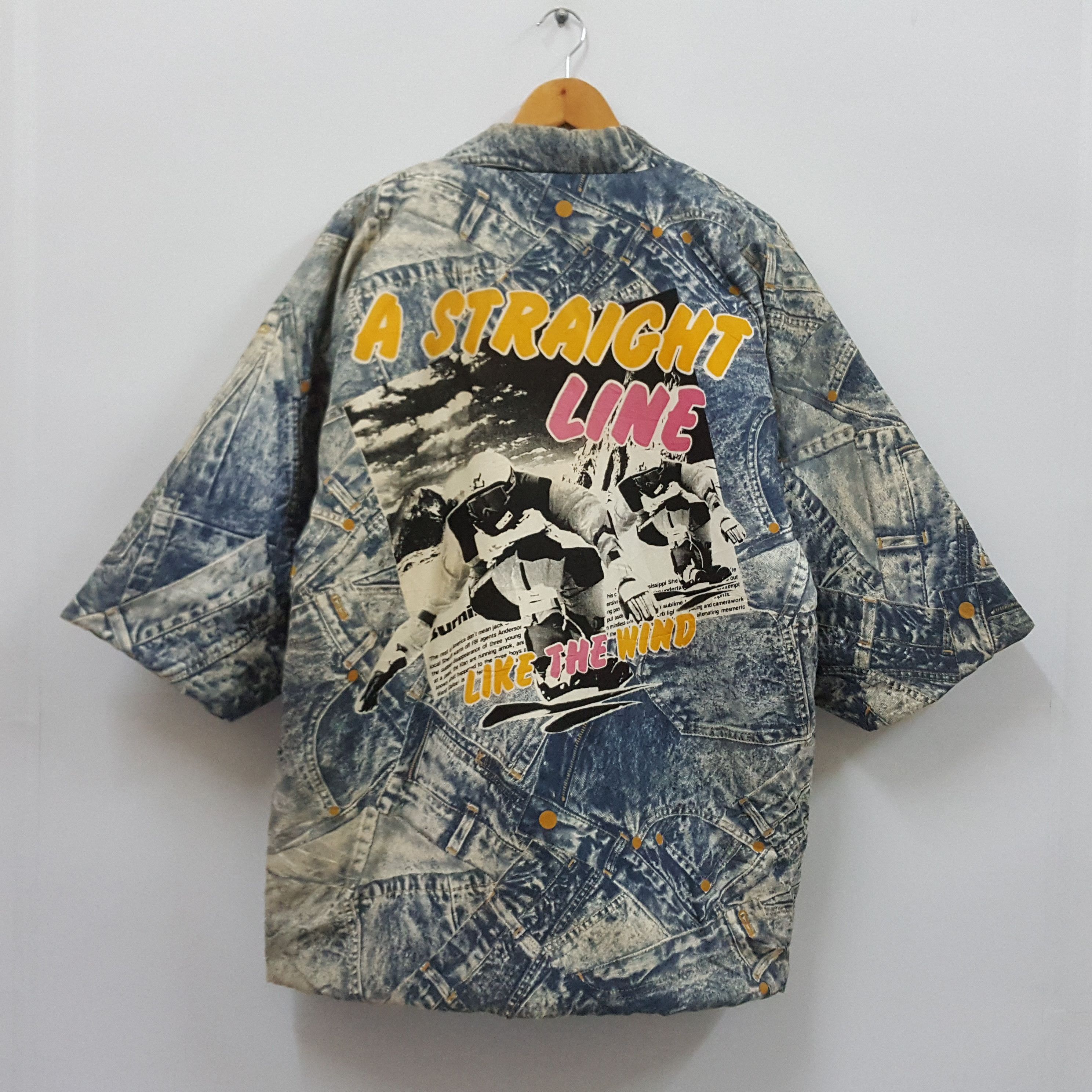Japanese Brand × Vintage Vintage Kimono Sukajan Dragon full print denim style Size US L / EU 52-54 / 3 - 3 Thumbnail