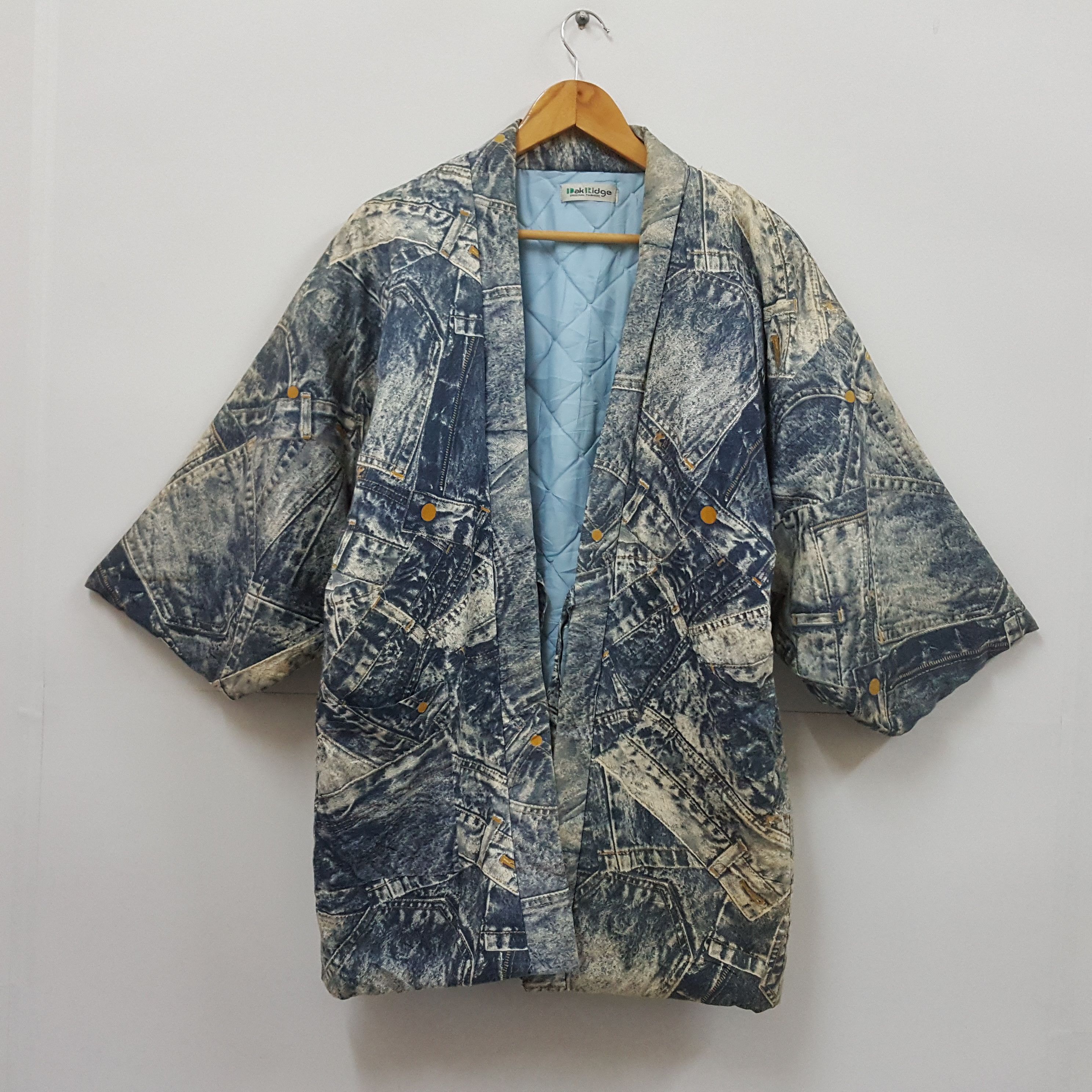 Japanese Brand × Vintage Vintage Kimono Sukajan Dragon full print denim style Size US L / EU 52-54 / 3 - 1 Thumbnail