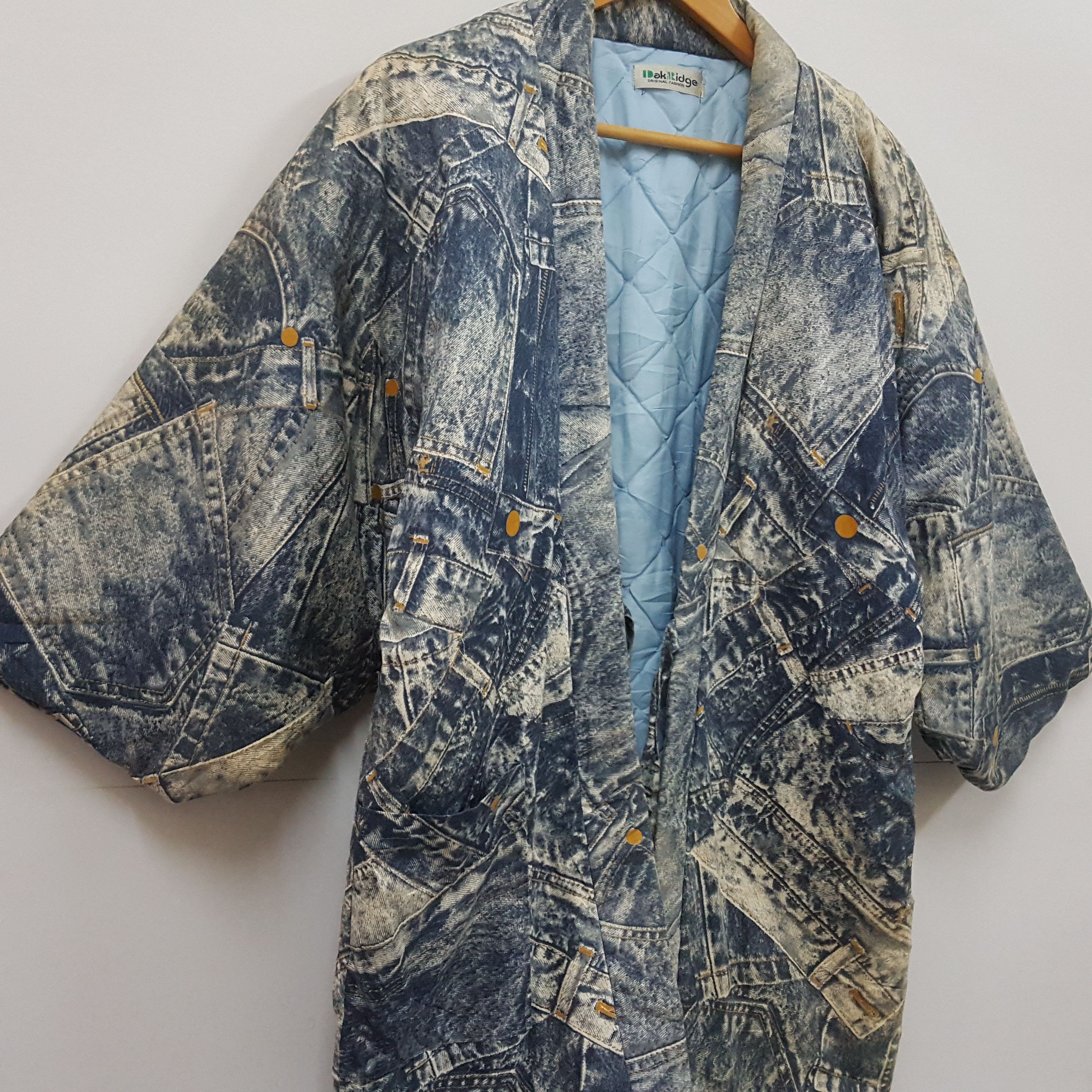 Japanese Brand × Vintage Vintage Kimono Sukajan Dragon full print denim style Size US L / EU 52-54 / 3 - 4 Thumbnail