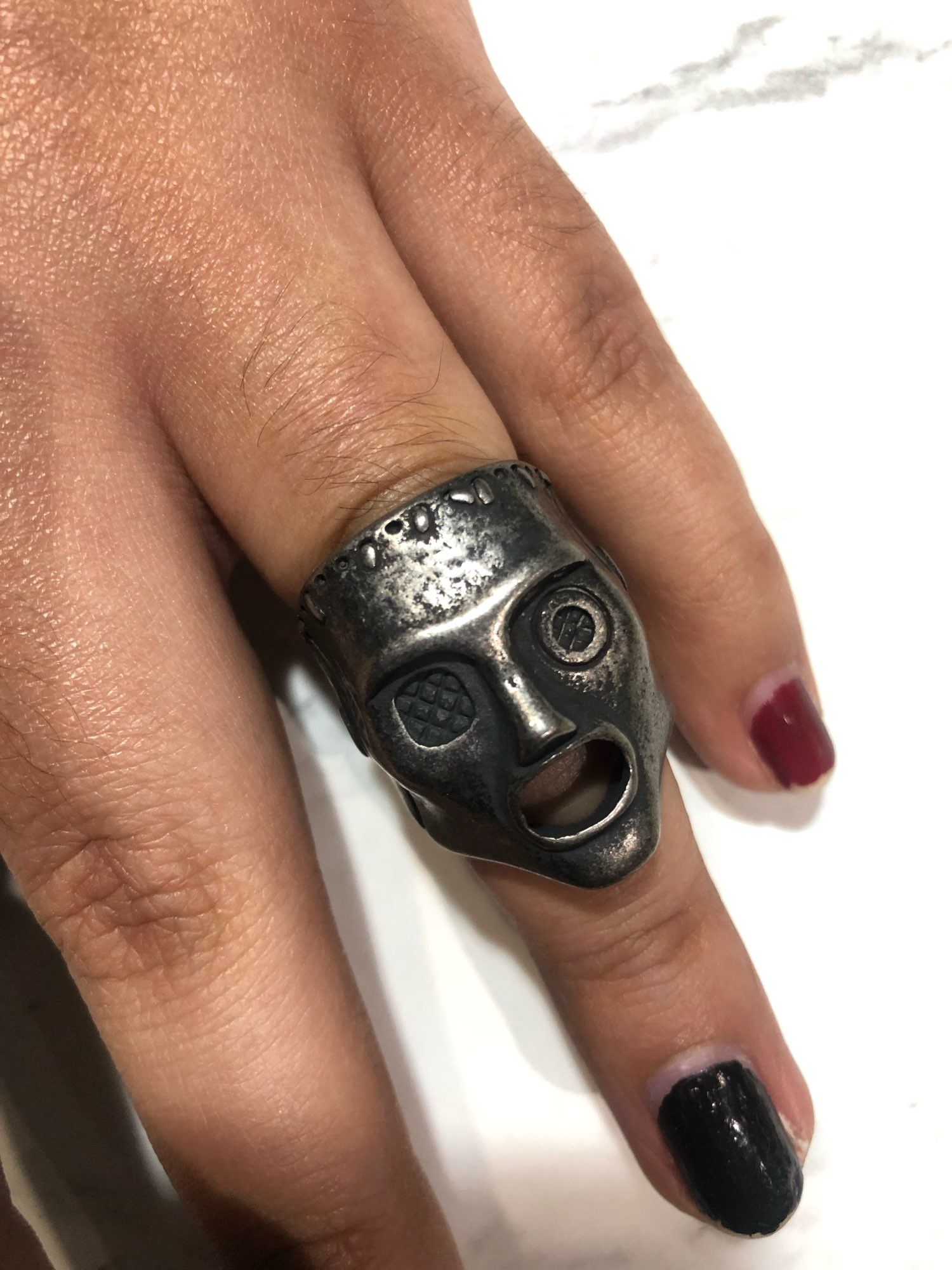 Jewelry Punk Rock Death Ring Size ONE SIZE - 4 Thumbnail