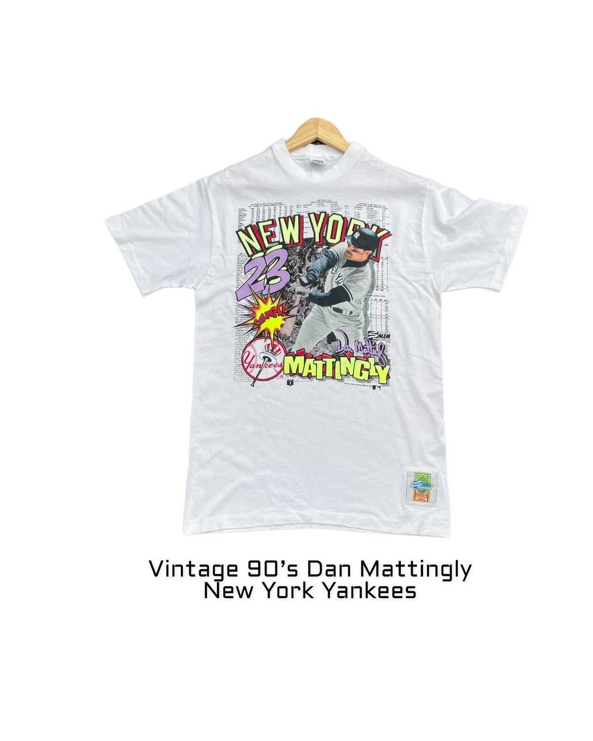 image of If Six Was Nine x New York Yankees Vintage & 90’S Dan Mattingly New York Yankees in White (Size Med