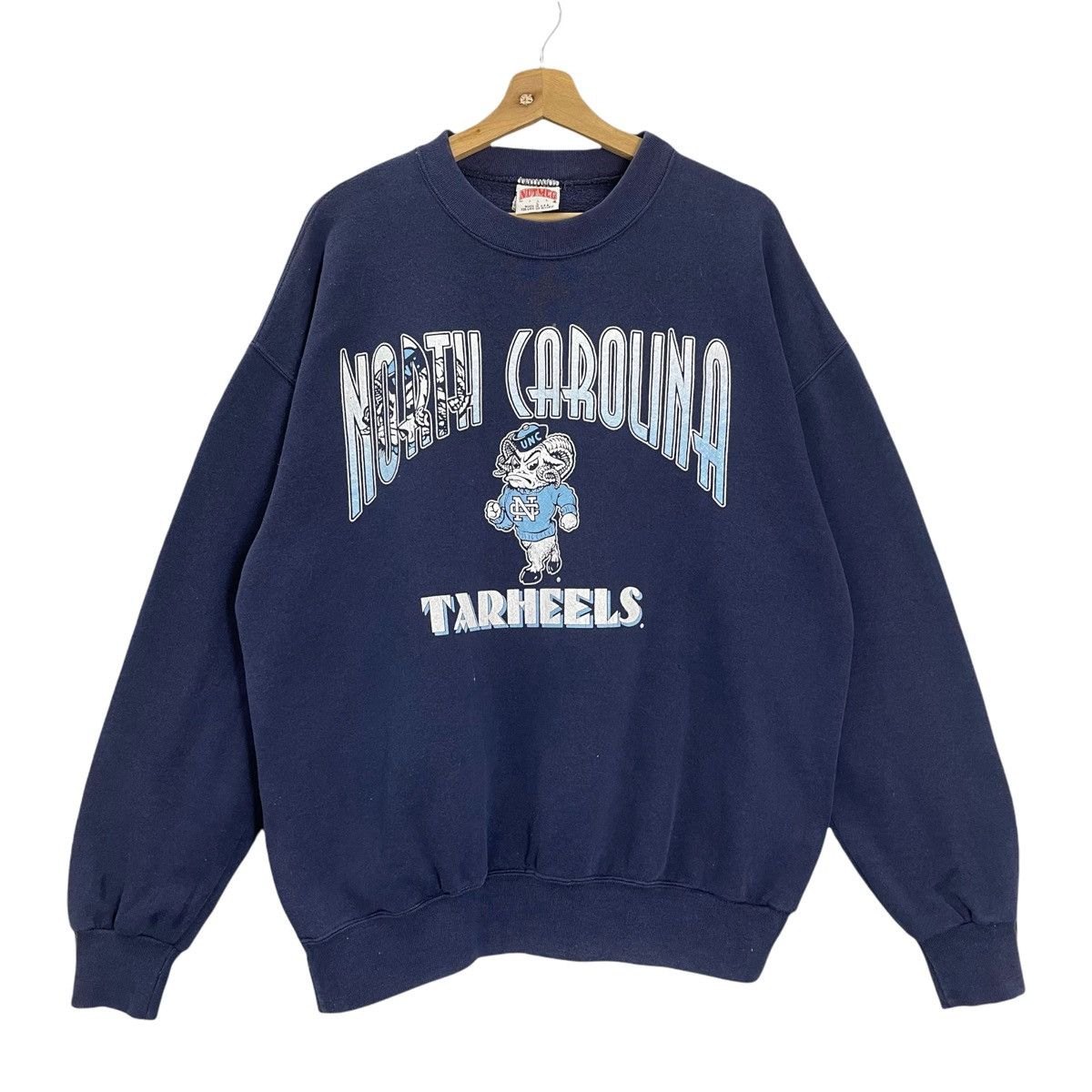 Vintage 90s North Carolina Tar Hells Crewneck Sweatshirt Size XL Size US XL / EU 56 / 4 - 1 Thumbnail