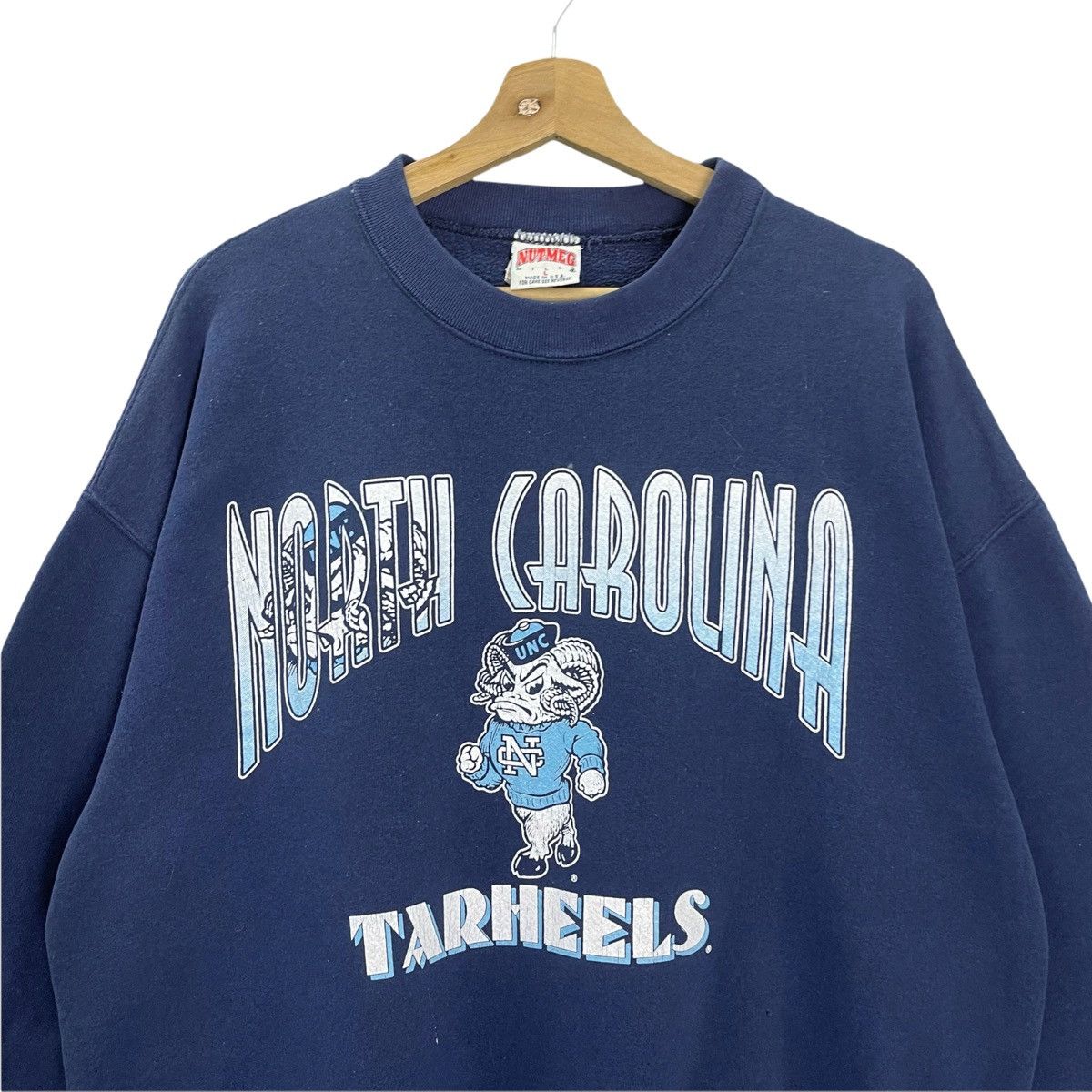 Vintage 90s North Carolina Tar Hells Crewneck Sweatshirt Size XL Size US XL / EU 56 / 4 - 4 Thumbnail