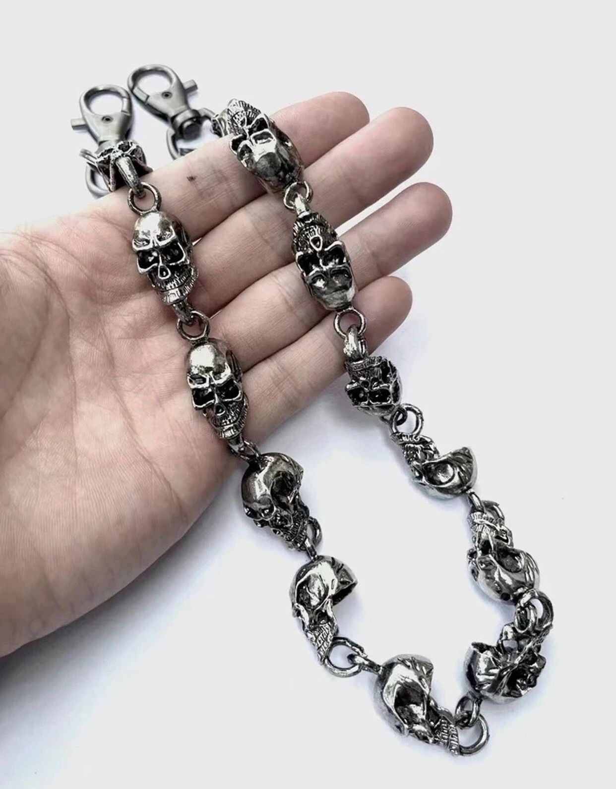 Jewelry Pocket Chain Skull Punk Rock Link Gothic Death Wallet Demon Size ONE SIZE - 5 Thumbnail