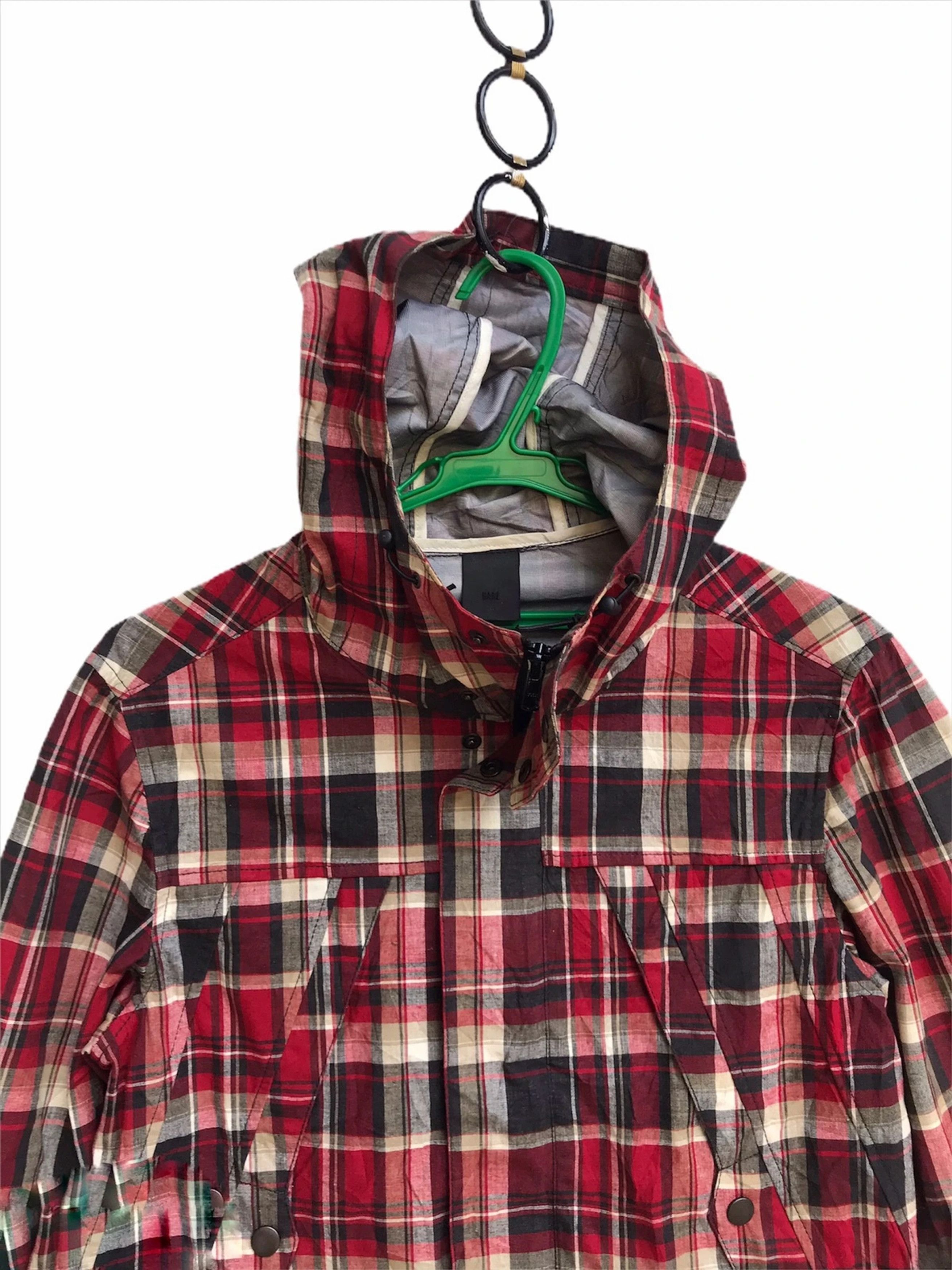 HARE Hare Windbreaket Check Jacket With Hoodies Size US S / EU 44-46 / 1 - 4 Thumbnail