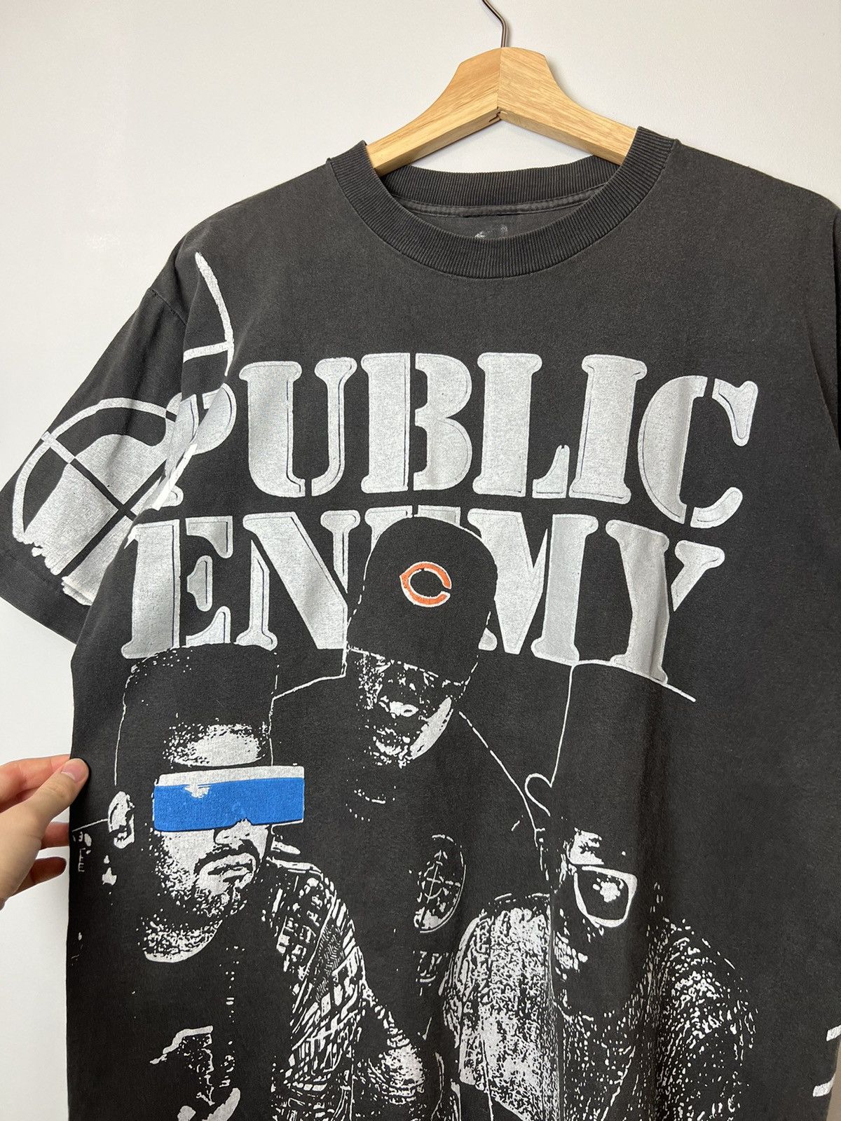 Band Tees Rare Vintage 90s Public Enemy All Over Print Rap Band Tee Size US L / EU 52-54 / 3 - 3 Thumbnail