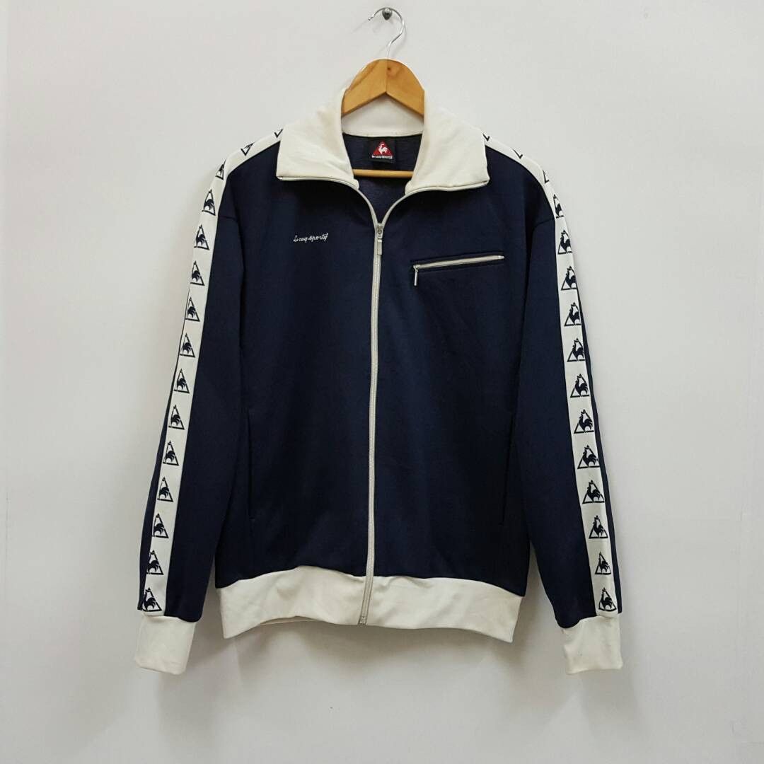 Le Coq Sportif × Vintage Vintage le coq sportif stripe logo design sweater jacket Size US L / EU 52-54 / 3 - 1 Thumbnail