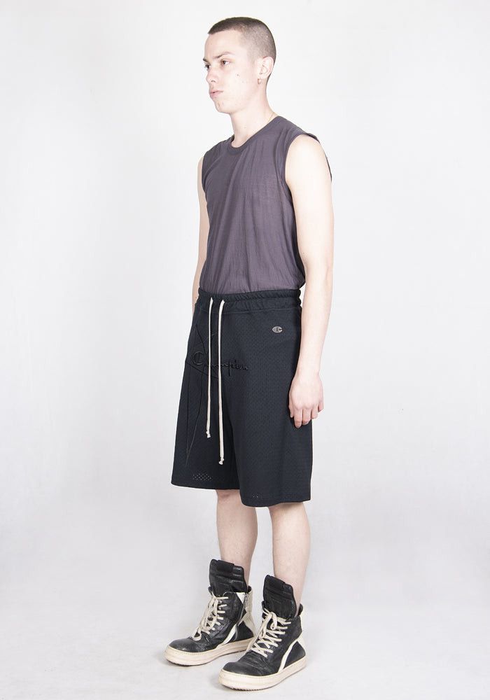 Champion × Rick Owens Rick Owens x Champion Mesh Embroidered Star Logo Shorts Size US 28 / EU 44 - 3 Thumbnail