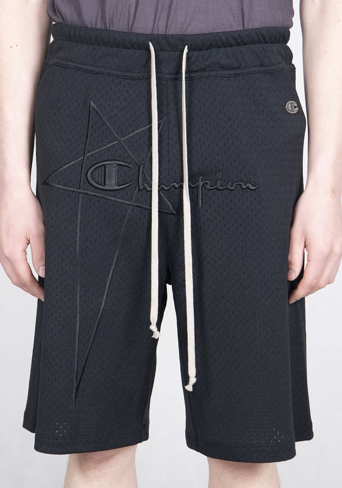 Champion × Rick Owens Rick Owens x Champion Mesh Embroidered Star Logo Shorts Size US 28 / EU 44 - 5 Thumbnail