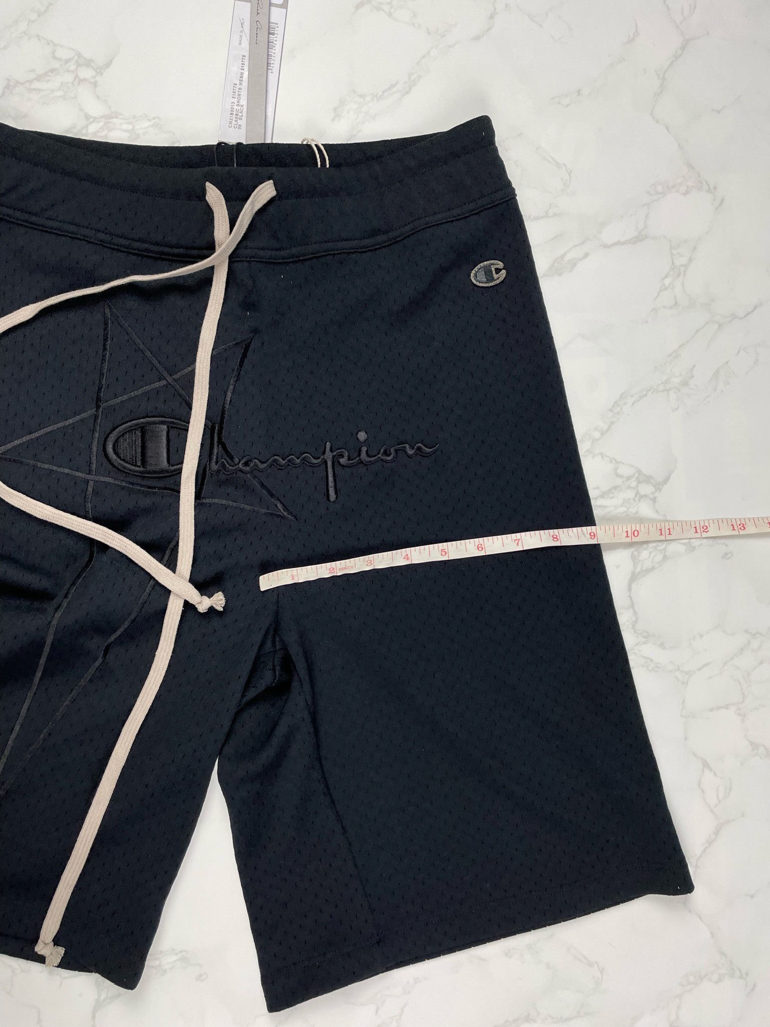 Champion × Rick Owens Rick Owens x Champion Mesh Embroidered Star Logo Shorts Size US 28 / EU 44 - 8 Thumbnail