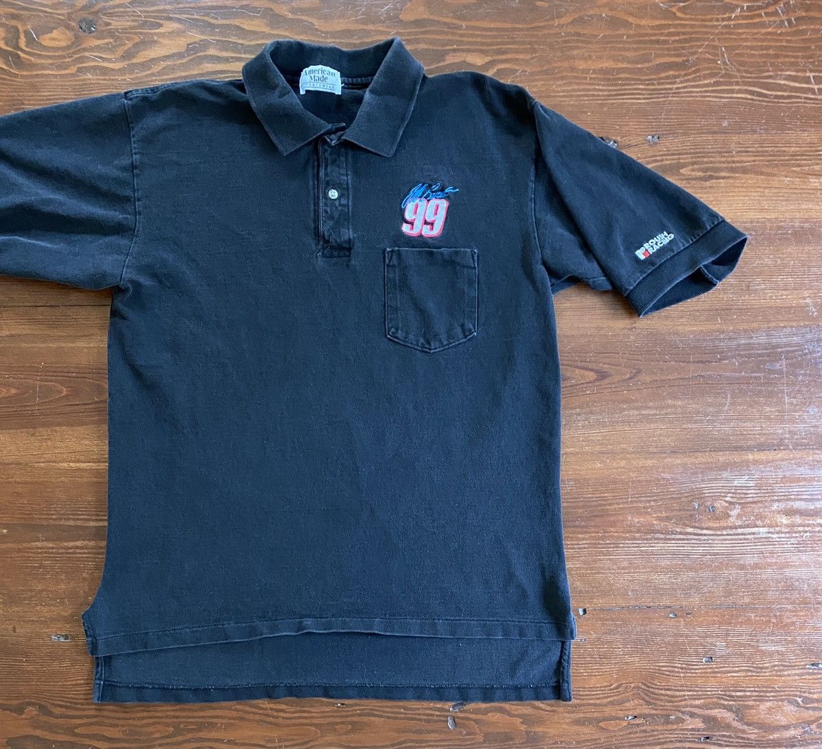 NASCAR Vintage 90’s Jeff Burton NASCAR Faded Black Polo Size US M / EU 48-50 / 2 - 1 Thumbnail
