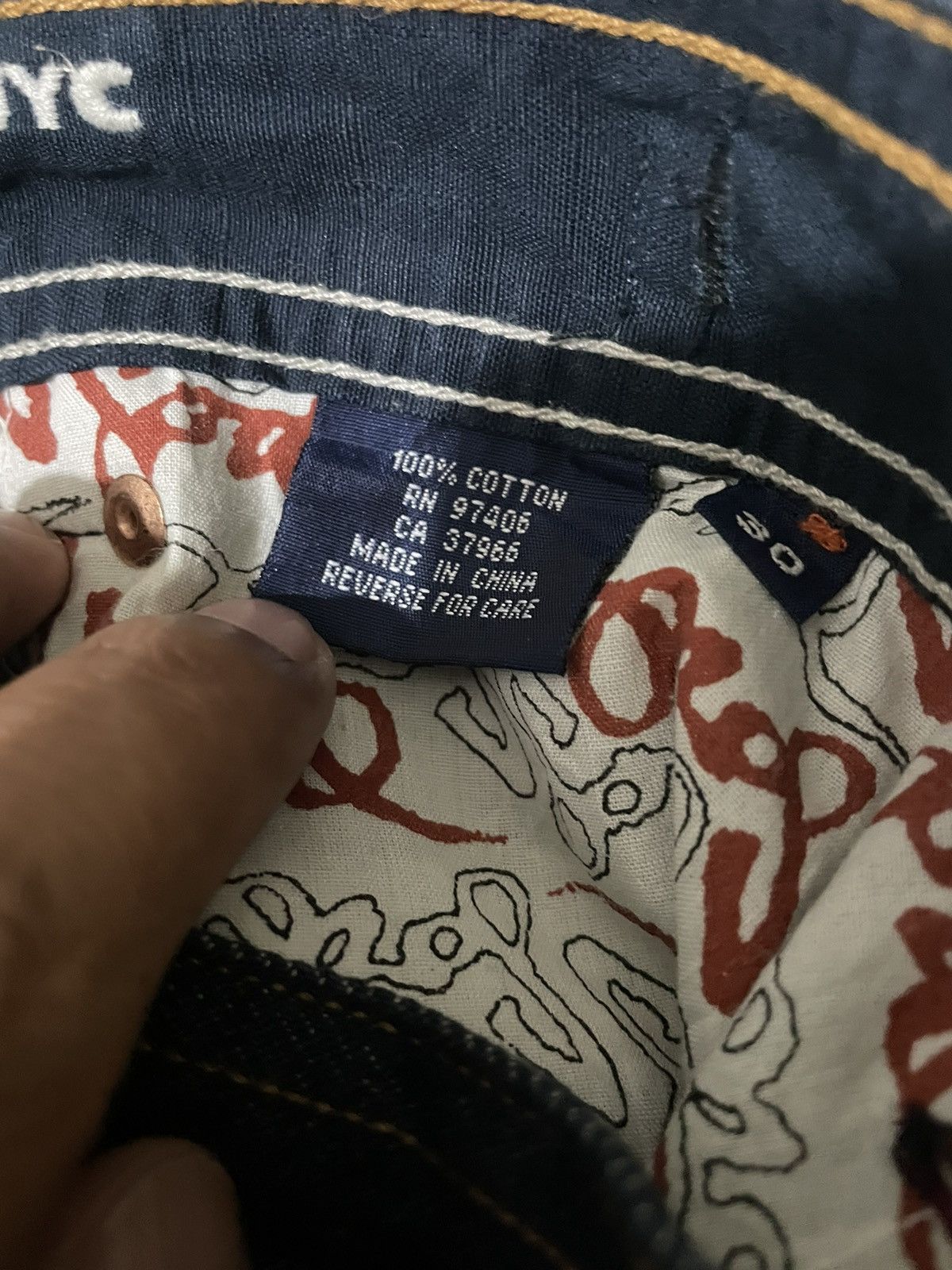 JNCO Vintage 90s Triple 5 Soul T5S Authentic Denim Baggy Jeans Size US 30 / EU 46 - 20 Thumbnail