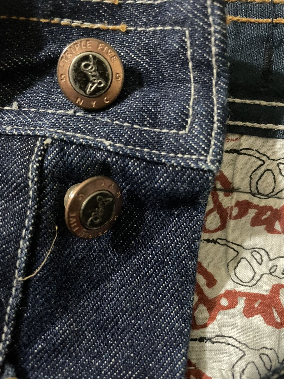 JNCO Vintage 90s Triple 5 Soul T5S Authentic Denim Baggy Jeans Size US 30 / EU 46 - 22 Thumbnail