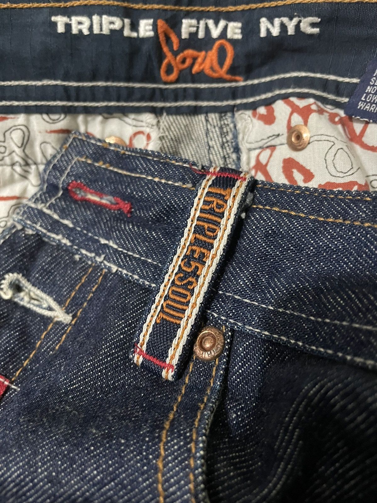 JNCO Vintage 90s Triple 5 Soul T5S Authentic Denim Baggy Jeans Size US 30 / EU 46 - 21 Thumbnail