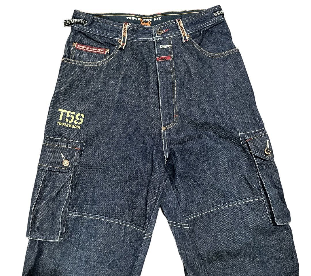 JNCO Vintage 90s Triple 5 Soul T5S Authentic Denim Baggy Jeans Size US 30 / EU 46 - 10 Thumbnail