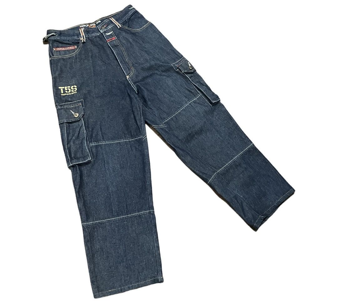JNCO Vintage 90s Triple 5 Soul T5S Authentic Denim Baggy Jeans Size US 30 / EU 46 - 4 Thumbnail