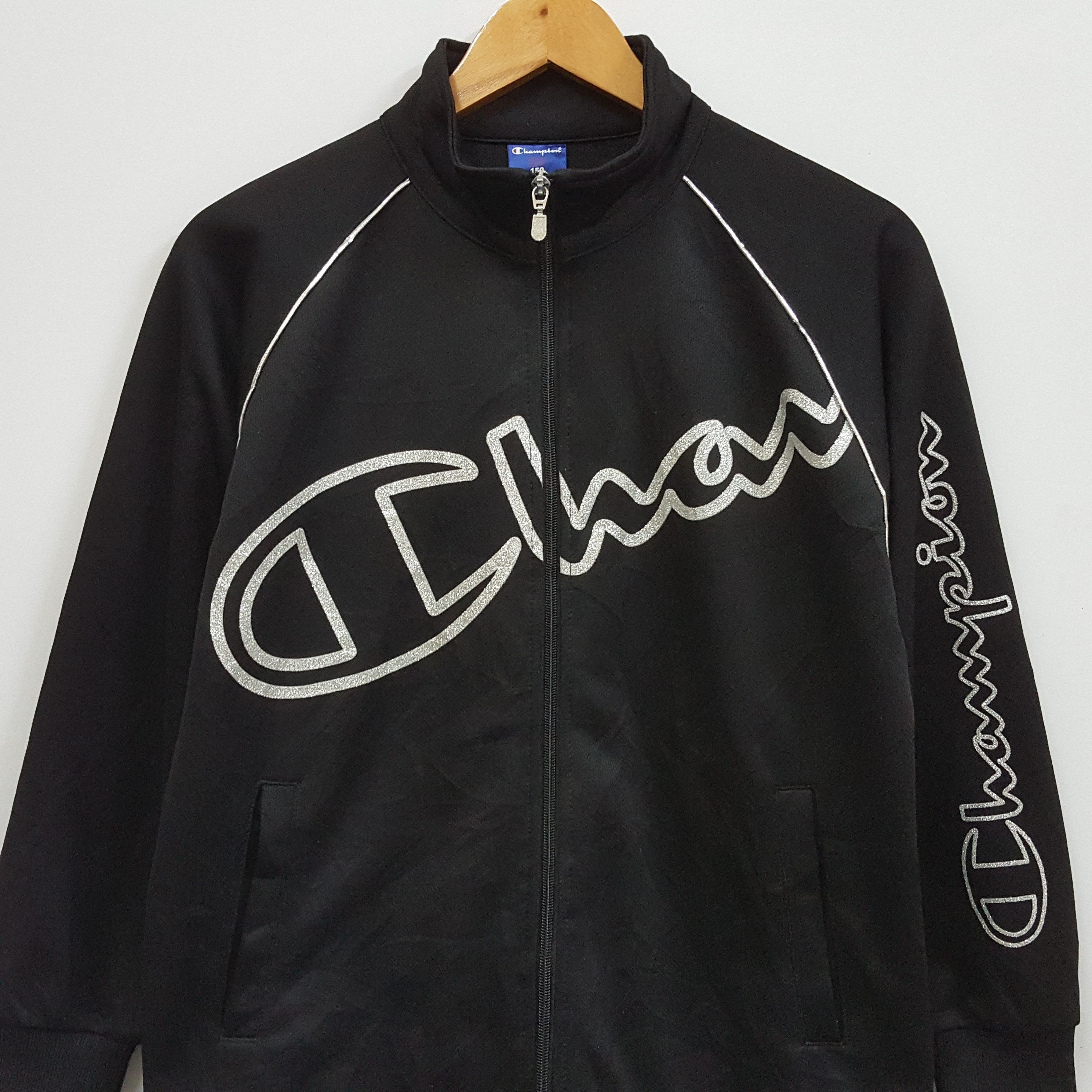 Champion × Vintage Vintage Champion big design black jacket Size US S / EU 44-46 / 1 - 2 Thumbnail
