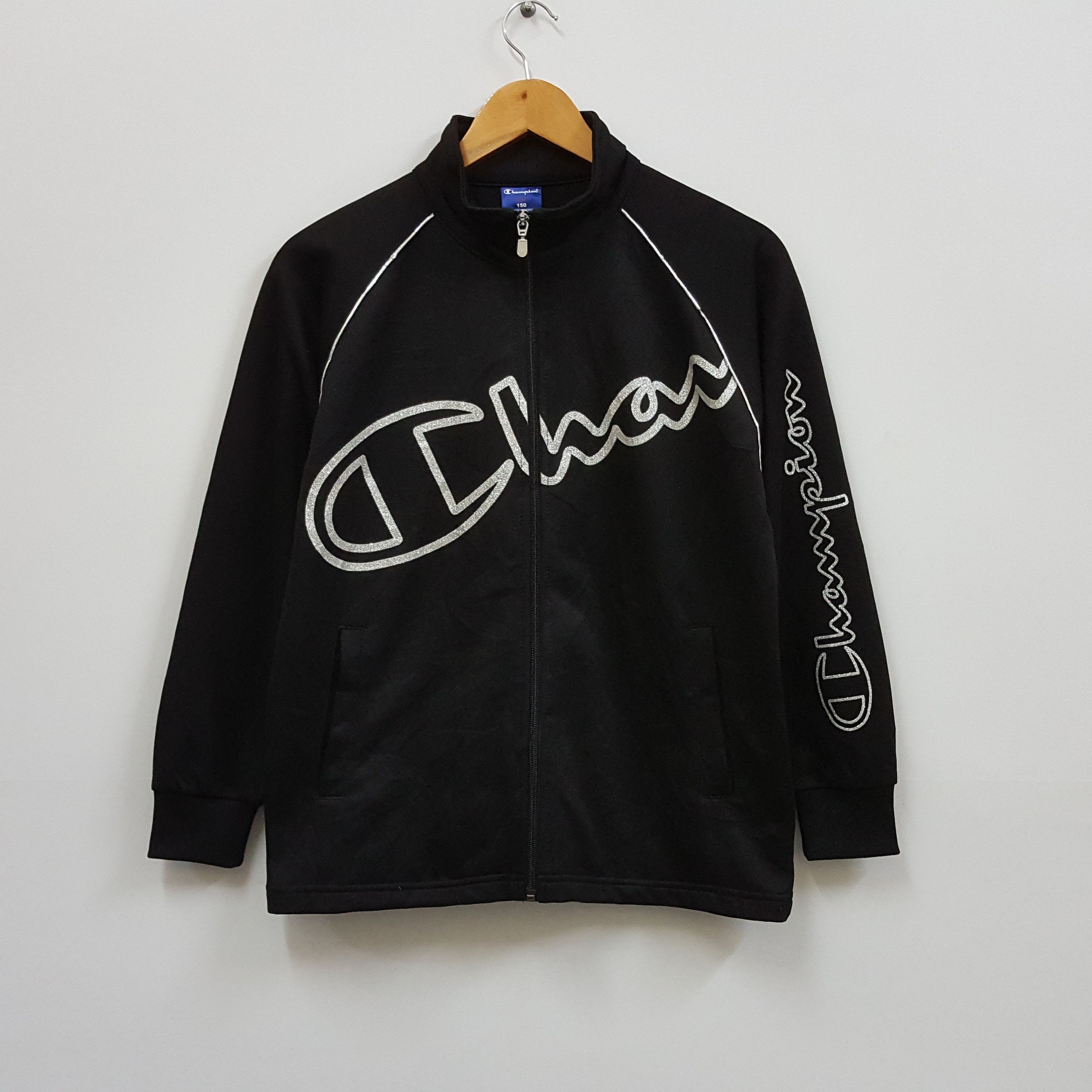 Champion × Vintage Vintage Champion big design black jacket Size US S / EU 44-46 / 1 - 1 Thumbnail