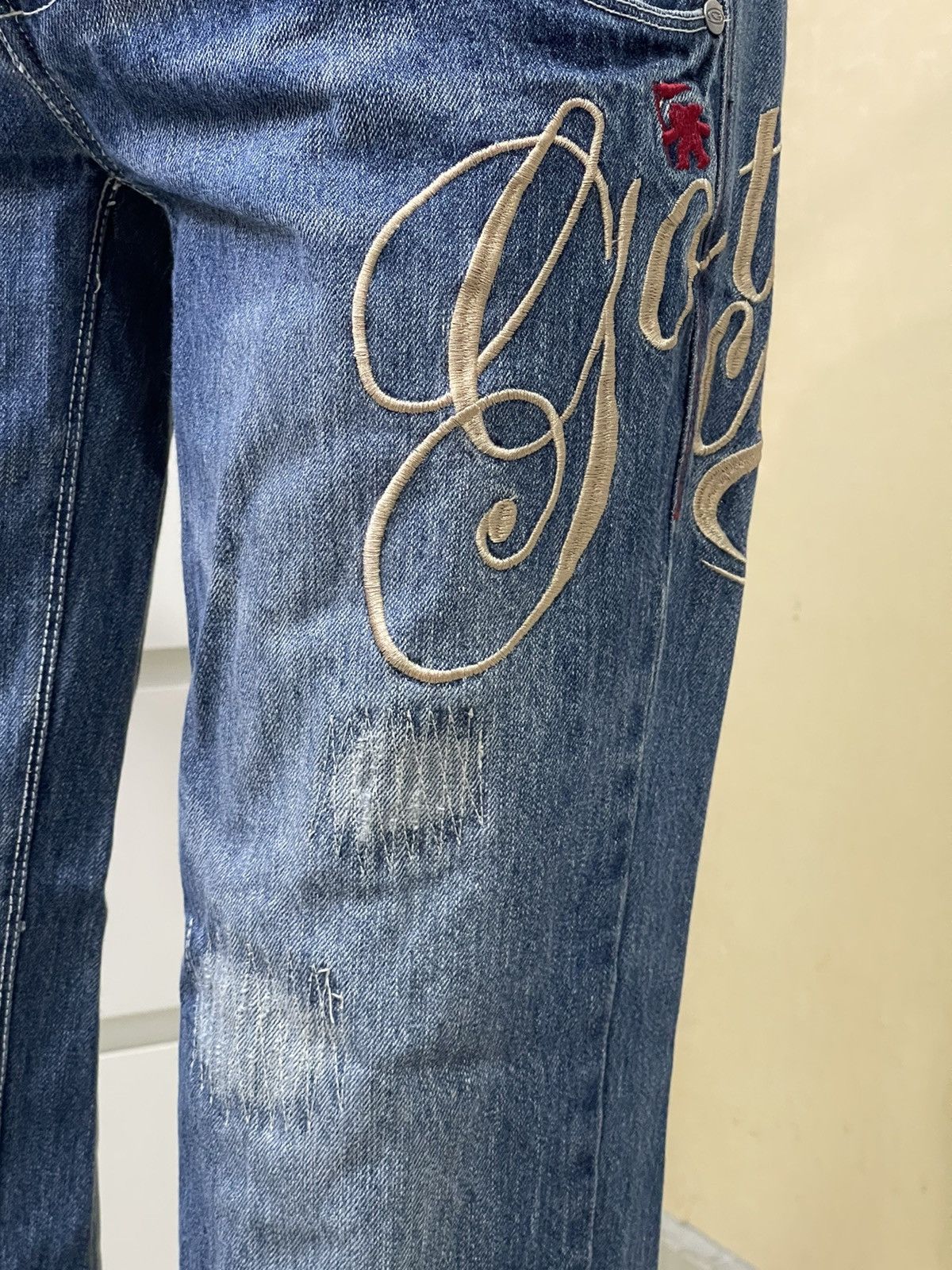 Gotcha × Vintage Special Design💥Vintage Gotcha Surf Embroidery Logo Jeans Size US 31 - 5 Thumbnail