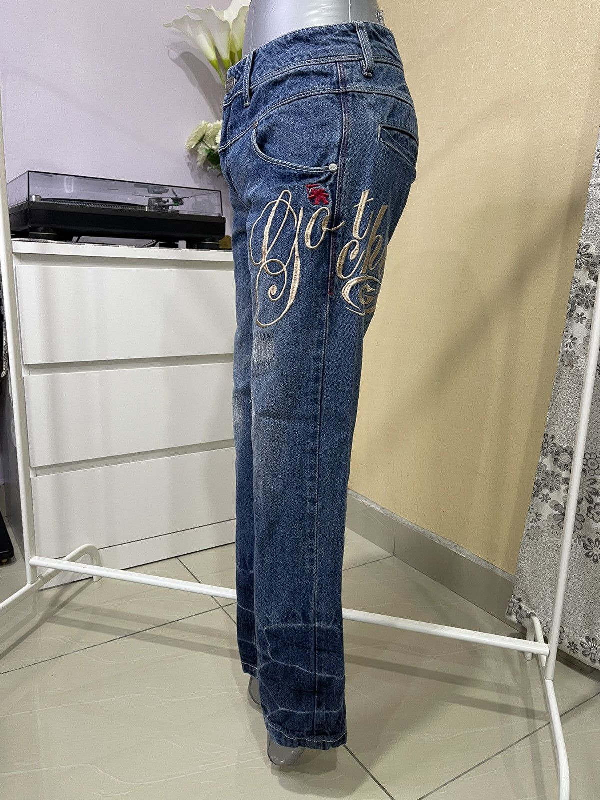 Gotcha × Vintage Special Design💥Vintage Gotcha Surf Embroidery Logo Jeans Size US 31 - 4 Thumbnail