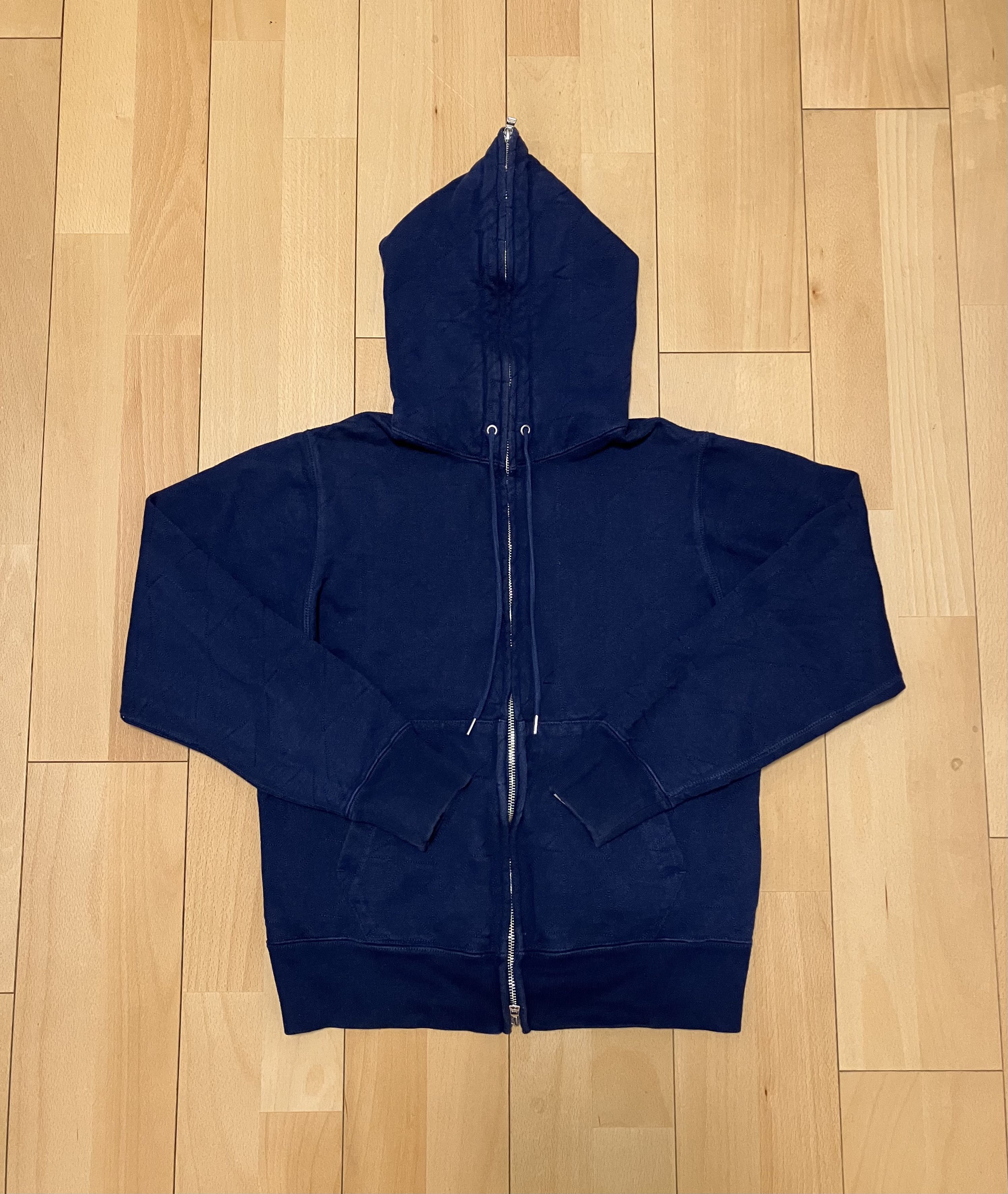 image of Bapesta Stitch Full Zip Hoodie in Navy, Men's (Size Small)