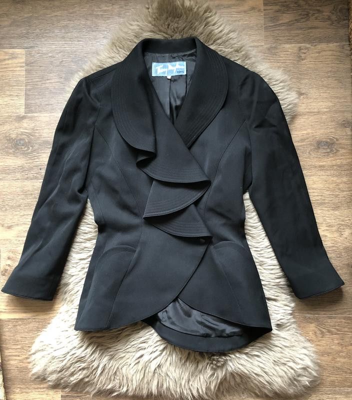 image of Thierry Mugler Black Blazer, Women's (Size Small)