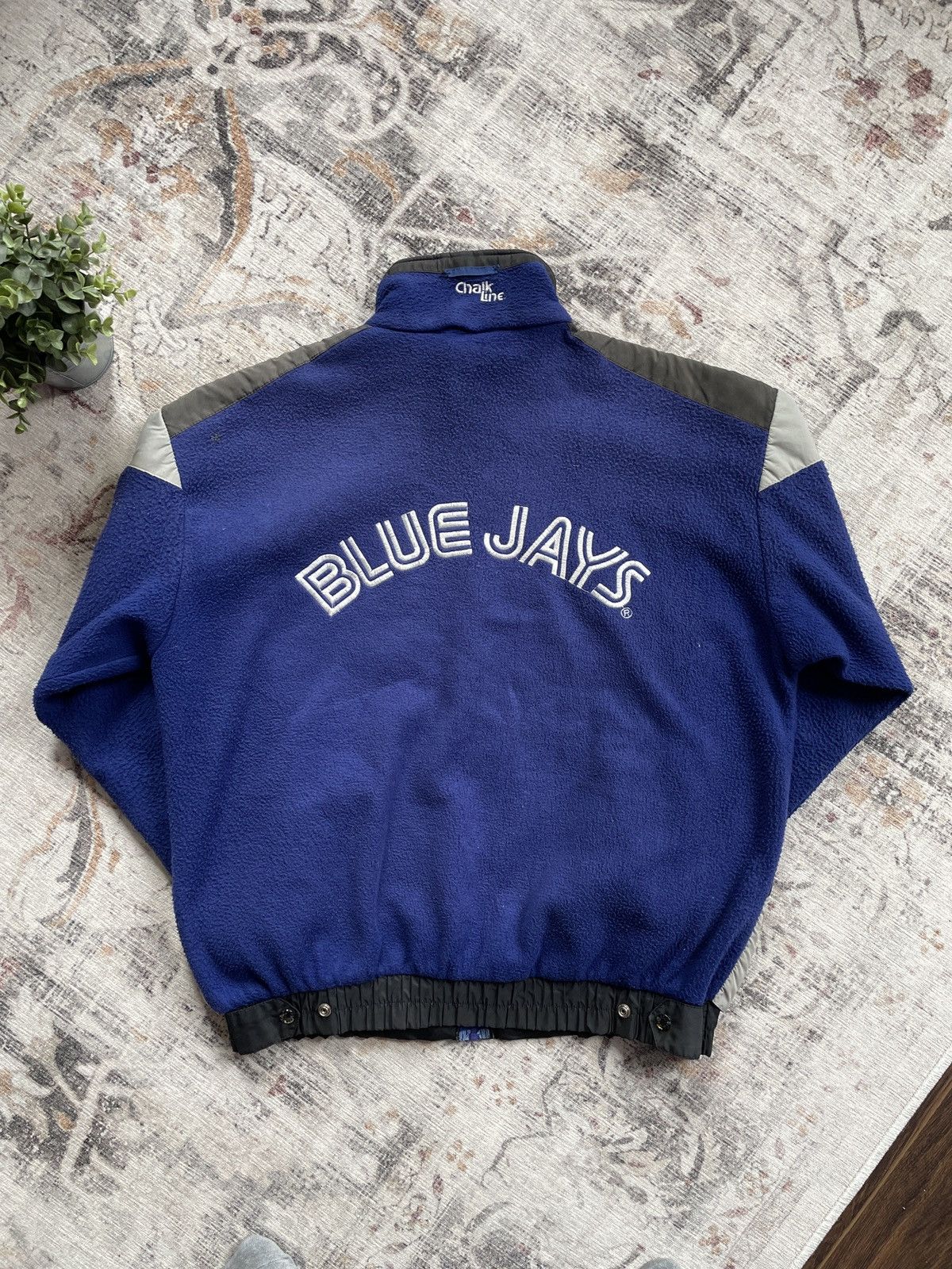 MLB Vintage 90s Toronto Blue Jays Chalk Line Zip Fleece Jacket Size US L / EU 52-54 / 3 - 4 Thumbnail