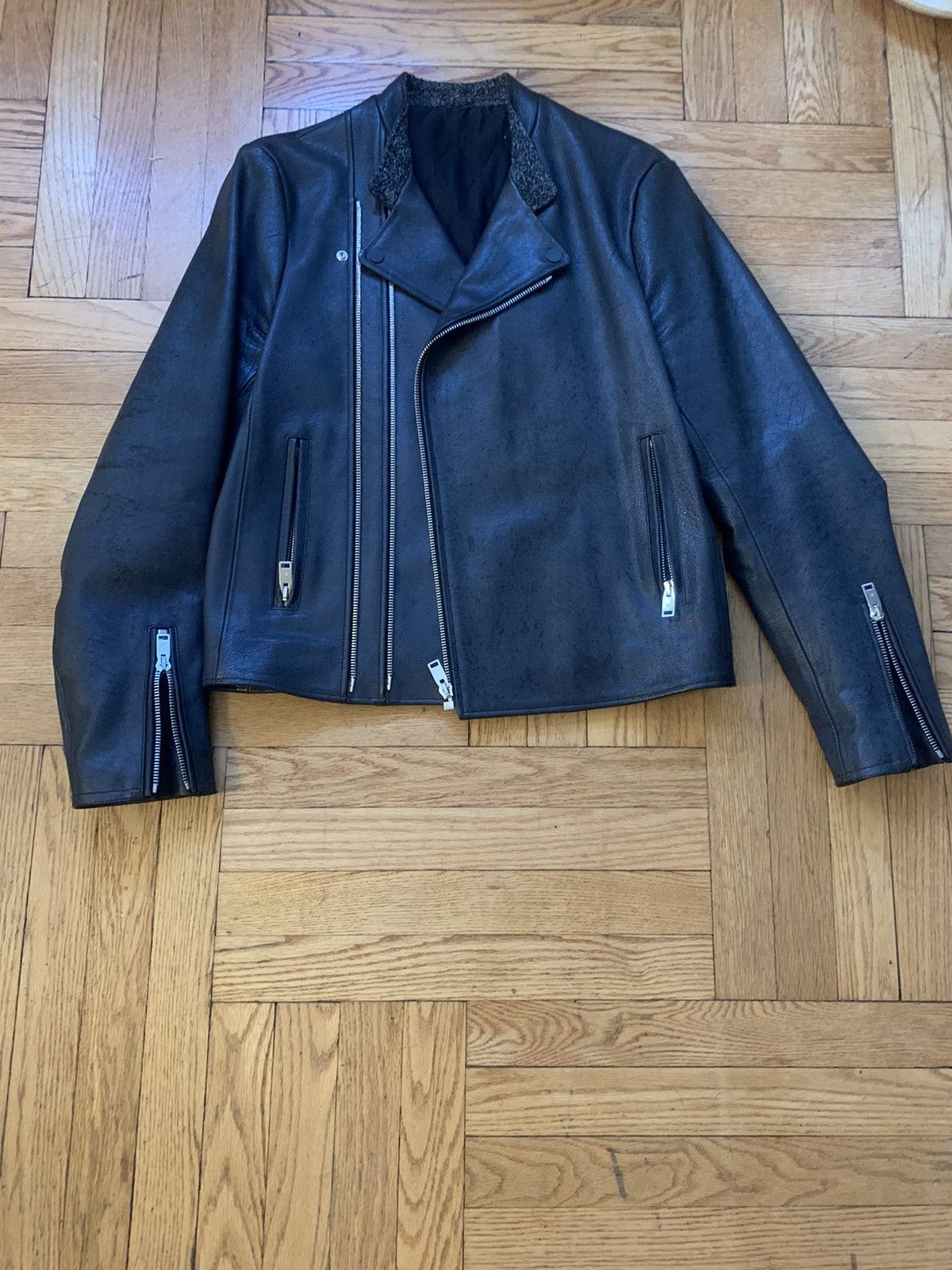 image of Balenciaga Motorcycle Jacket in Blue, Men's (Size Medium)