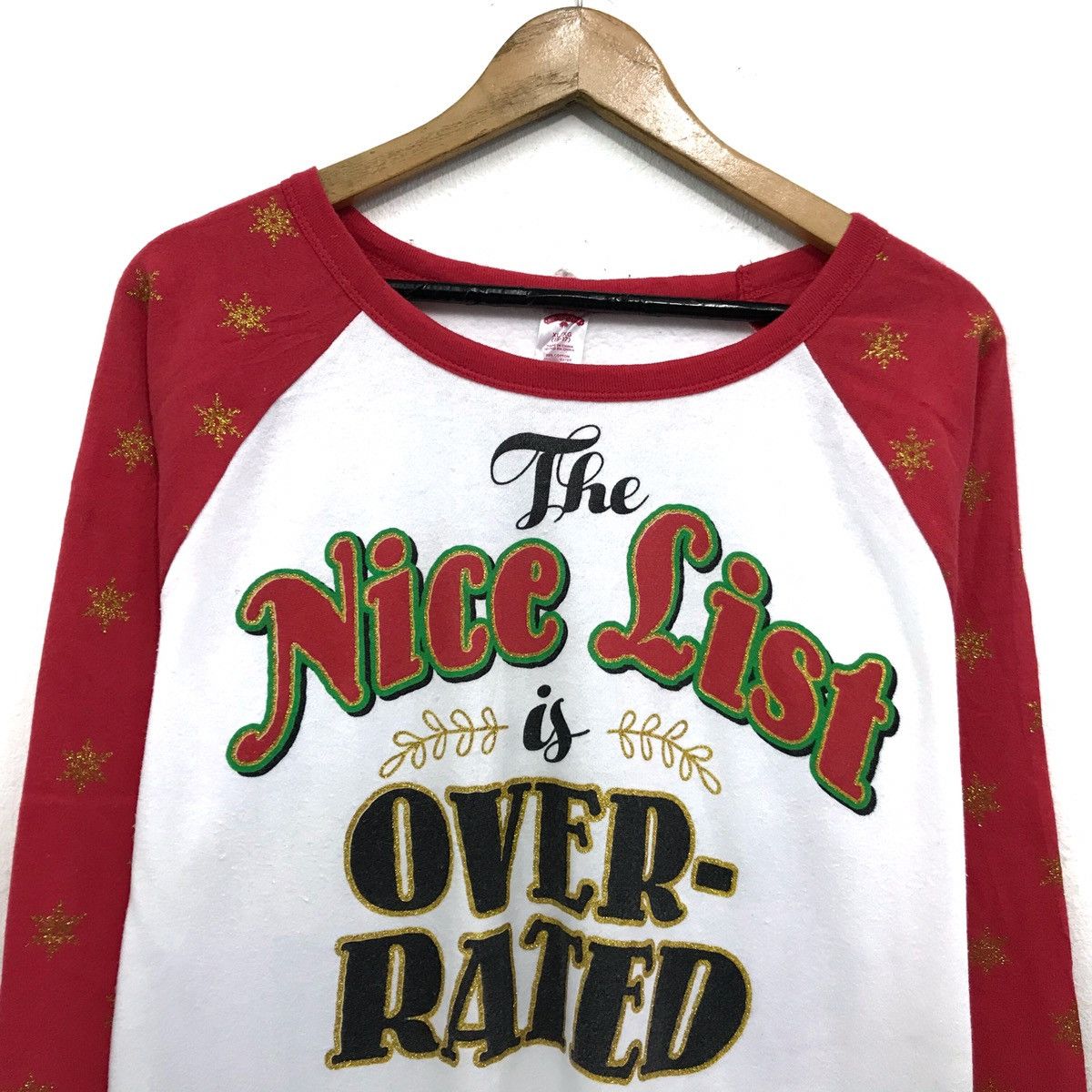Japanese Brand × Vintage Two Tone Colours Sweatshirt Logo The Nice List Is Over Rate Size US S / EU 44-46 / 1 - 2 Thumbnail