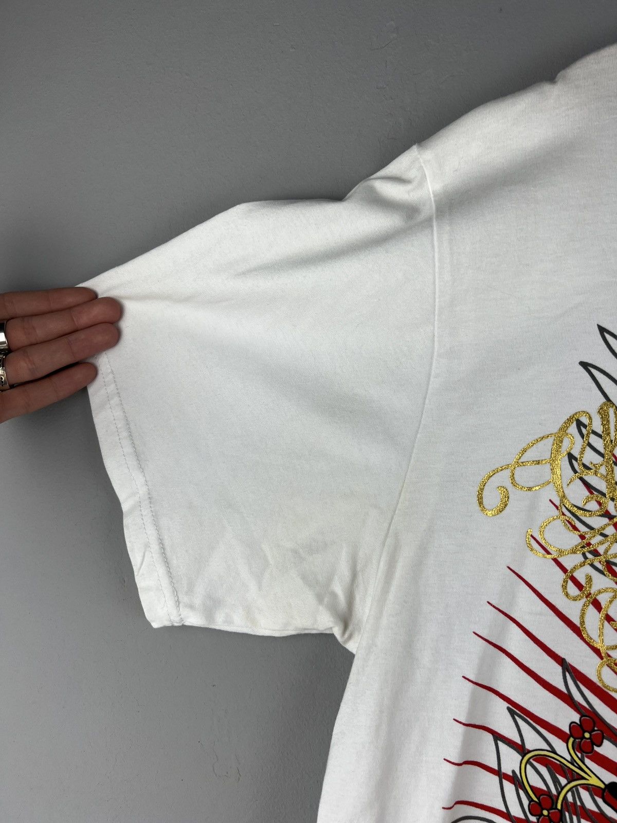 Ed Hardy Vintage Cristian Audigier Humanity First Manifesto y2k tee Size US XXL / EU 58 / 5 - 9 Thumbnail