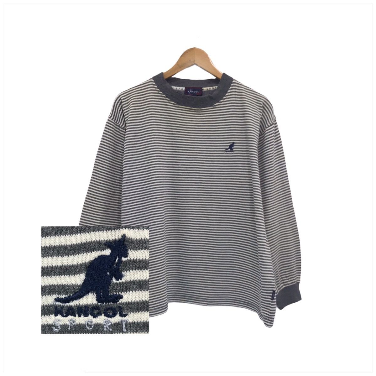 Kangol × Vintage Vintage Striped Kangol Sweatshirt Size US M / EU 48-50 / 2 - 1 Thumbnail