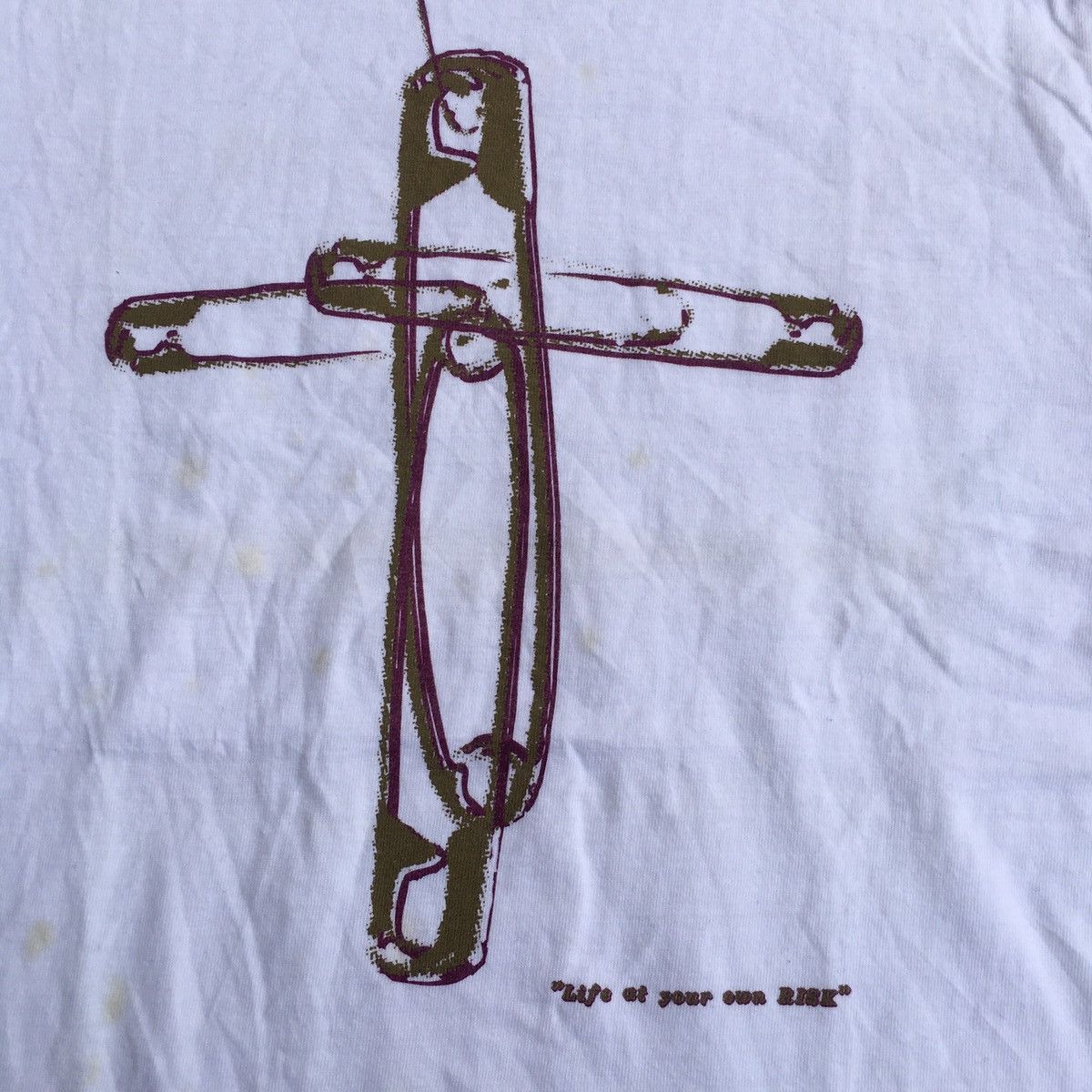 Japanese Brand “life at your own RISK” tee Size US S / EU 44-46 / 1 - 2 Thumbnail