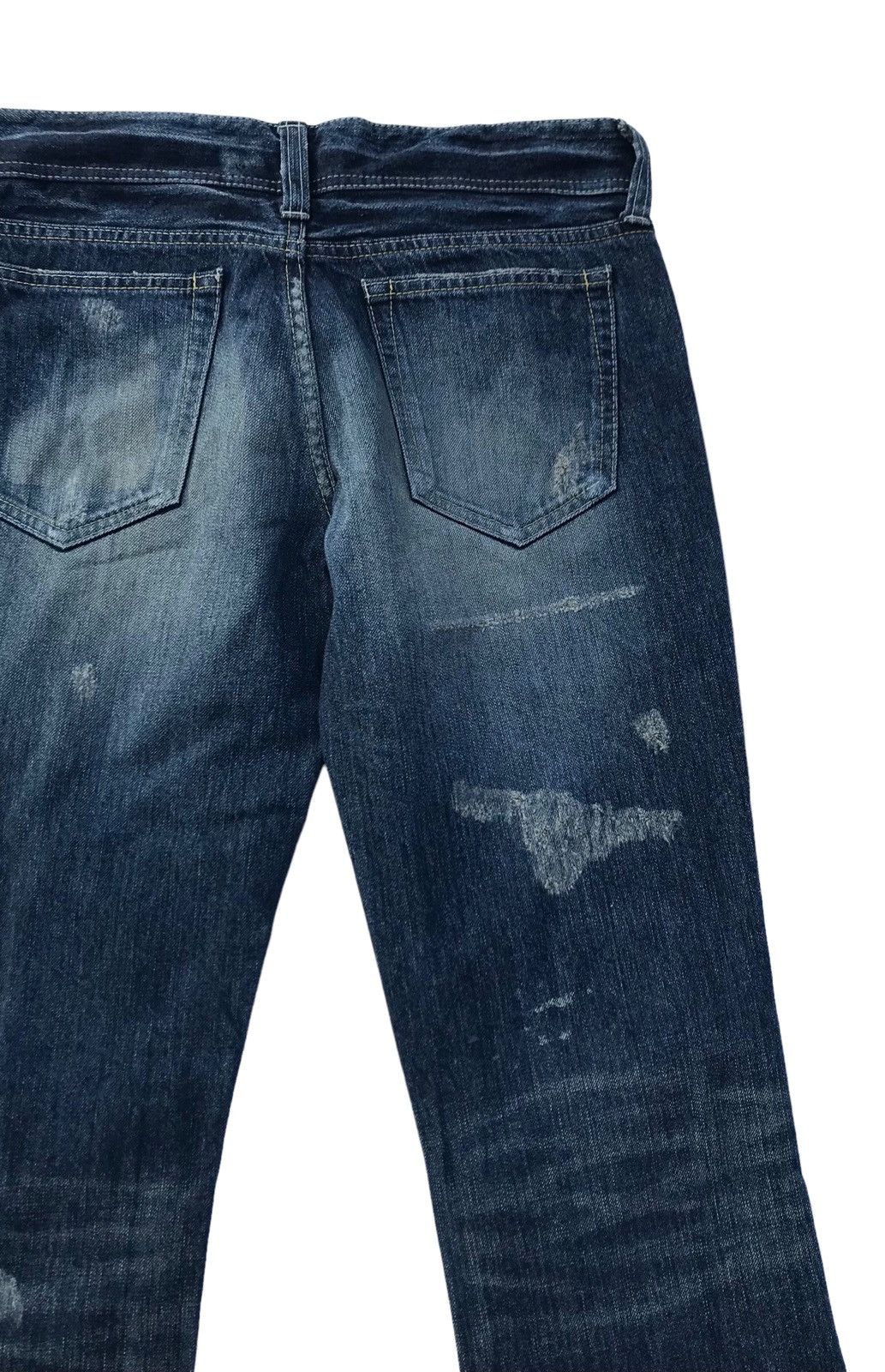 If Six Was Nine Vanquish Japan Distressed Wide Leg Flared Women Denim Pants Size 31" - 13 Thumbnail