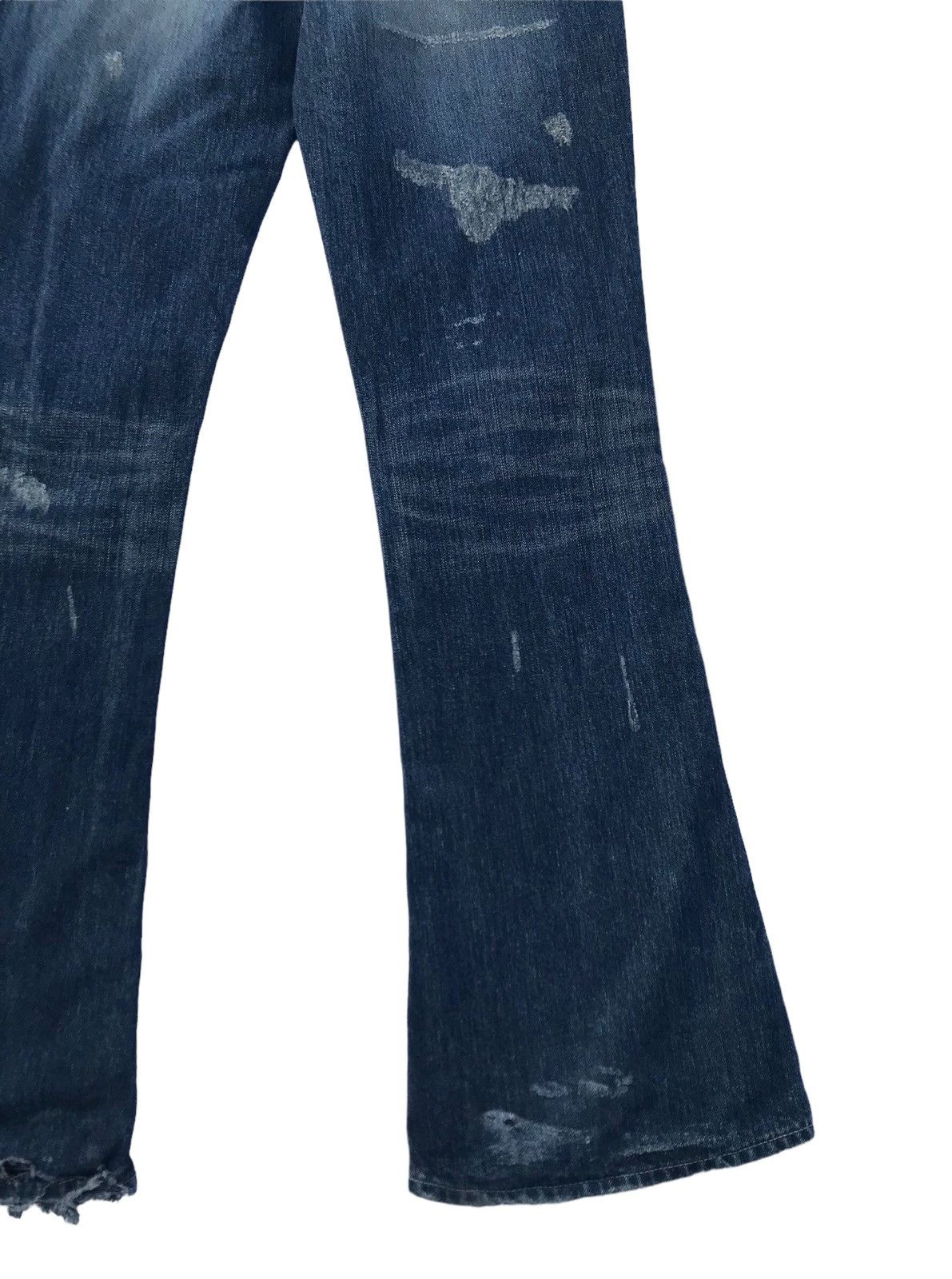 If Six Was Nine Vanquish Japan Distressed Wide Leg Flared Women Denim Pants Size 31" - 11 Thumbnail