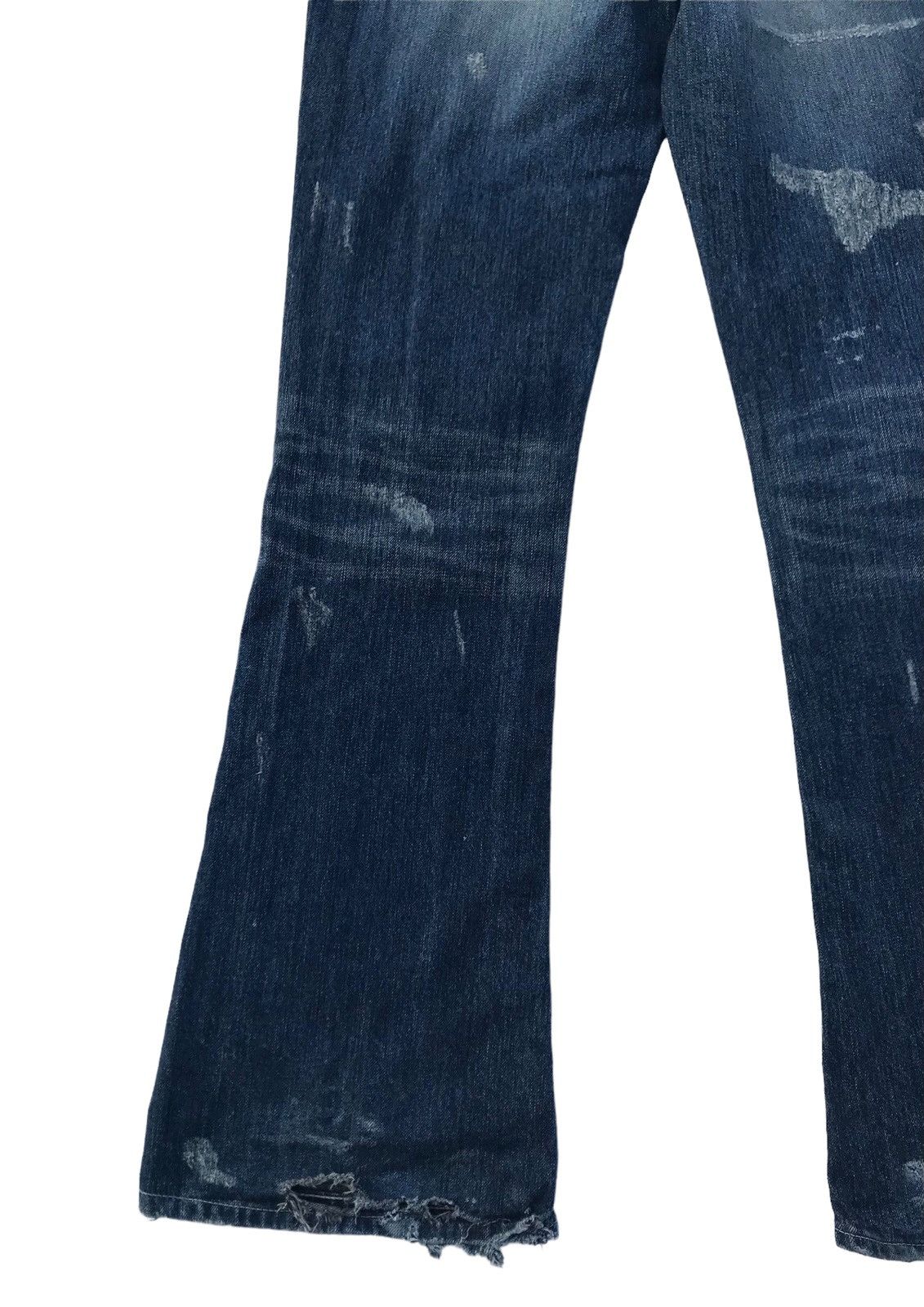 If Six Was Nine Vanquish Japan Distressed Wide Leg Flared Women Denim Pants Size 31" - 12 Thumbnail