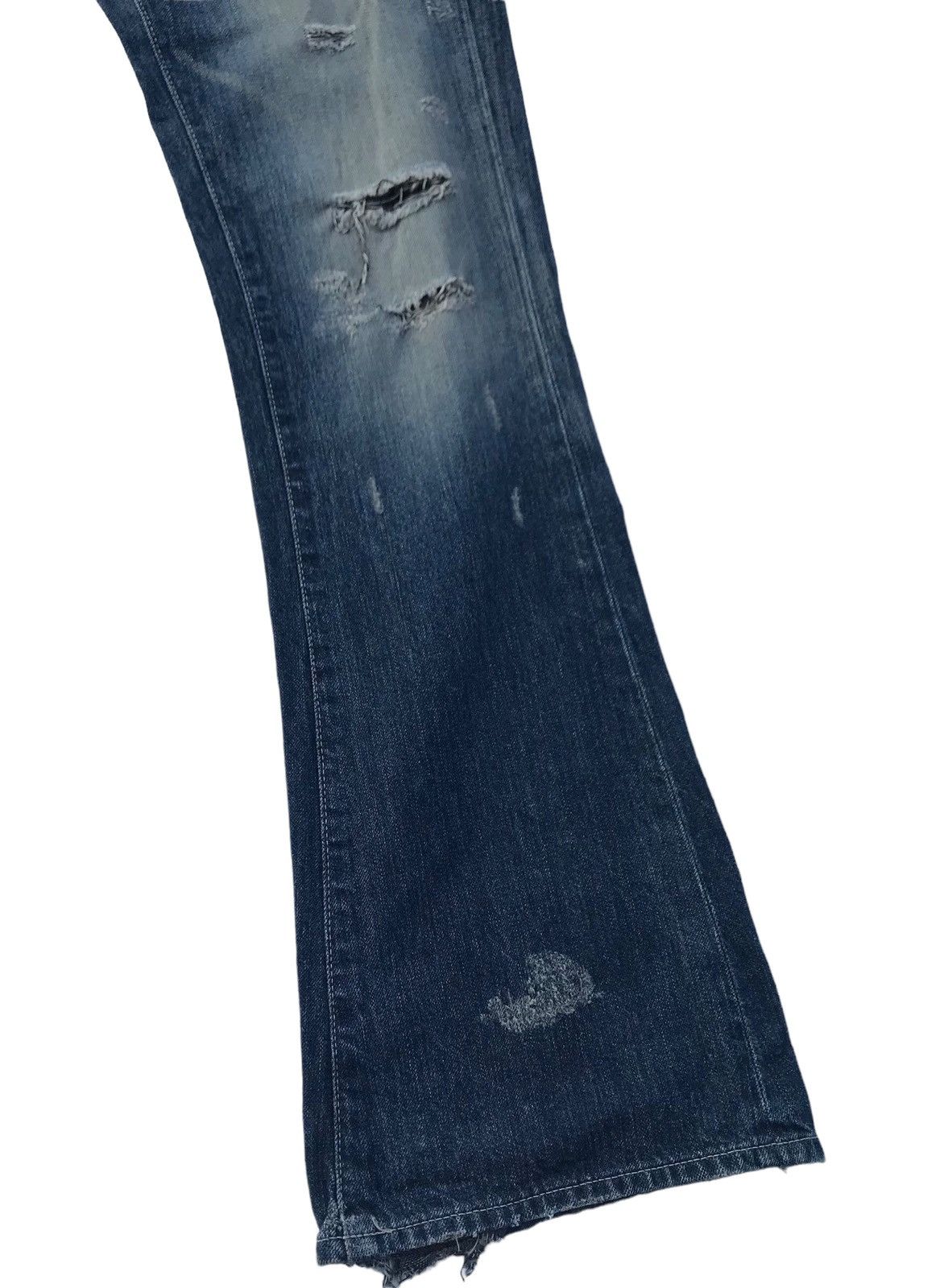 If Six Was Nine Vanquish Japan Distressed Wide Leg Flared Women Denim Pants Size 31" - 4 Thumbnail