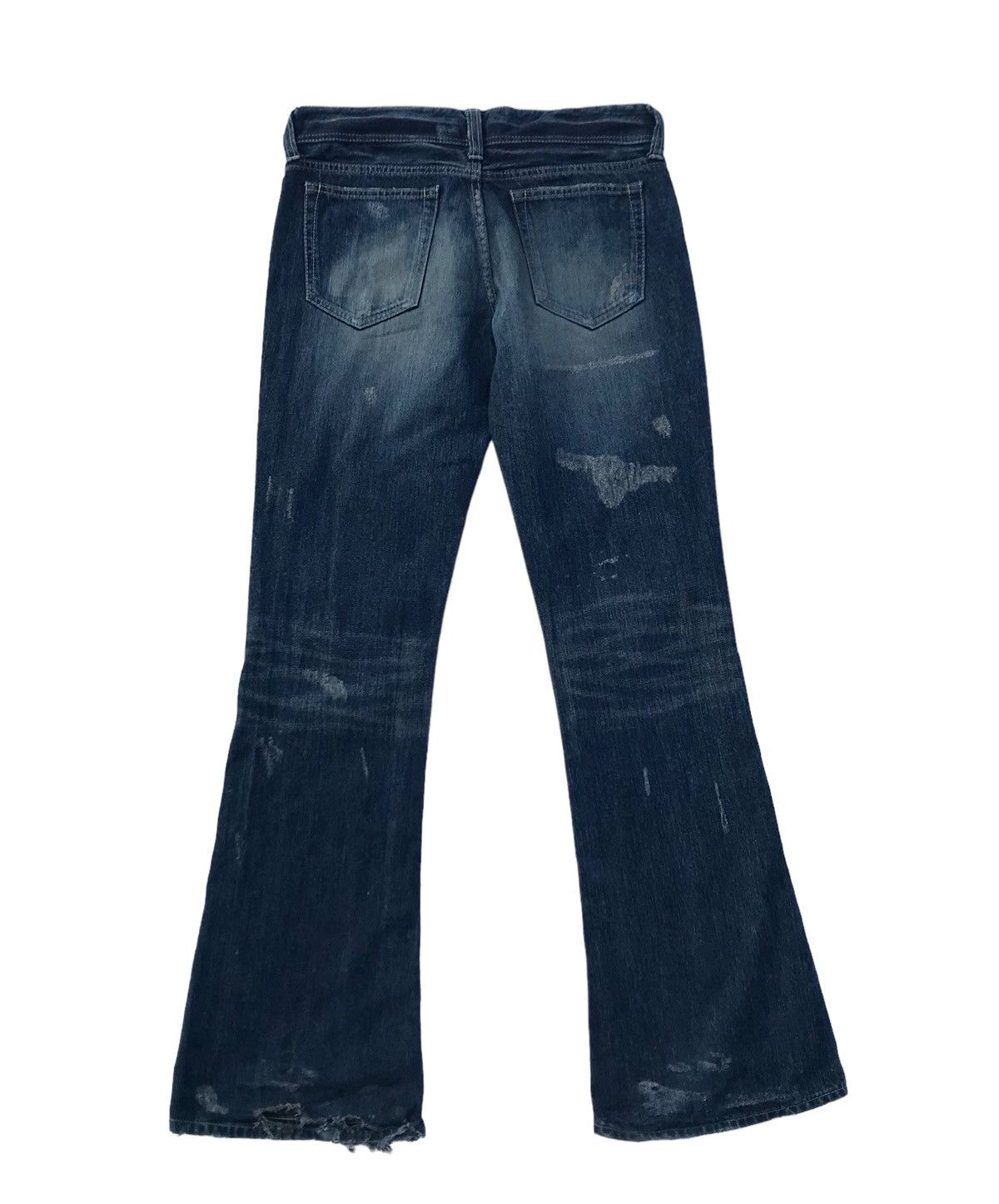 If Six Was Nine Vanquish Japan Distressed Wide Leg Flared Women Denim Pants Size 31" - 10 Thumbnail