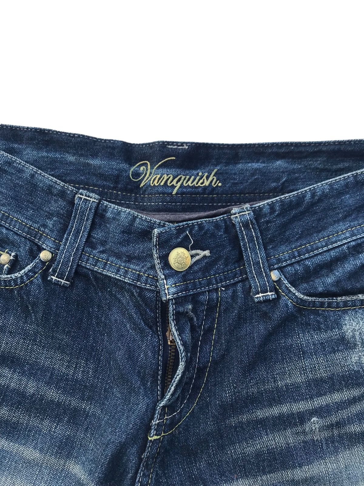 If Six Was Nine Vanquish Japan Distressed Wide Leg Flared Women Denim Pants Size 31" - 7 Thumbnail