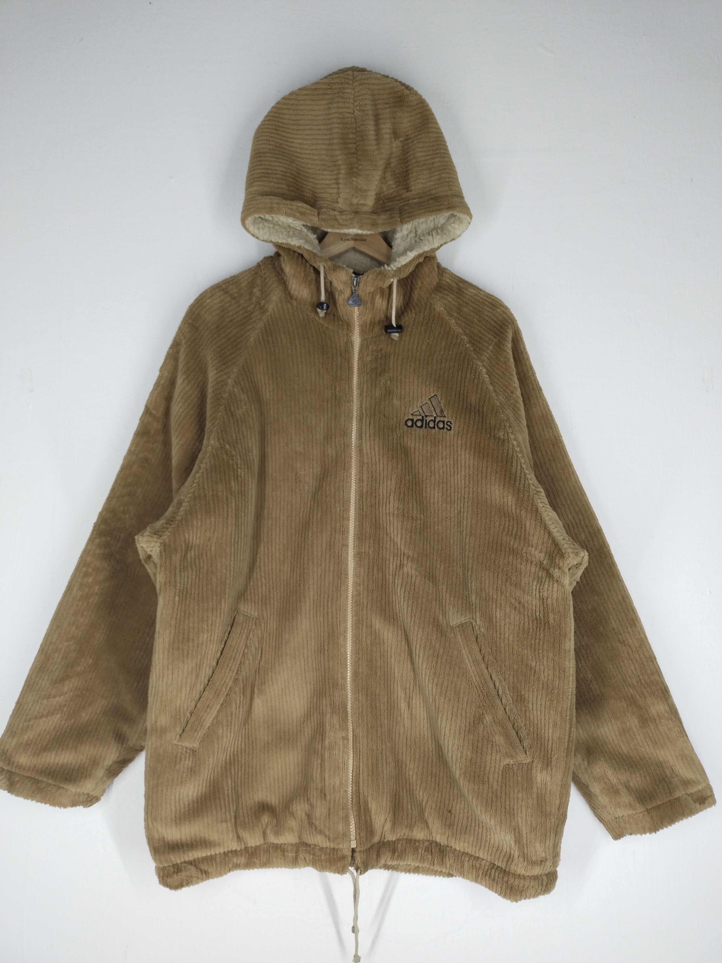 Adidas 🔥90s VINTAGE ADIDAS WOOL MOKOMOKO HOODIE SIZE M-L Size US L / EU 52-54 / 3 - 2 Thumbnail
